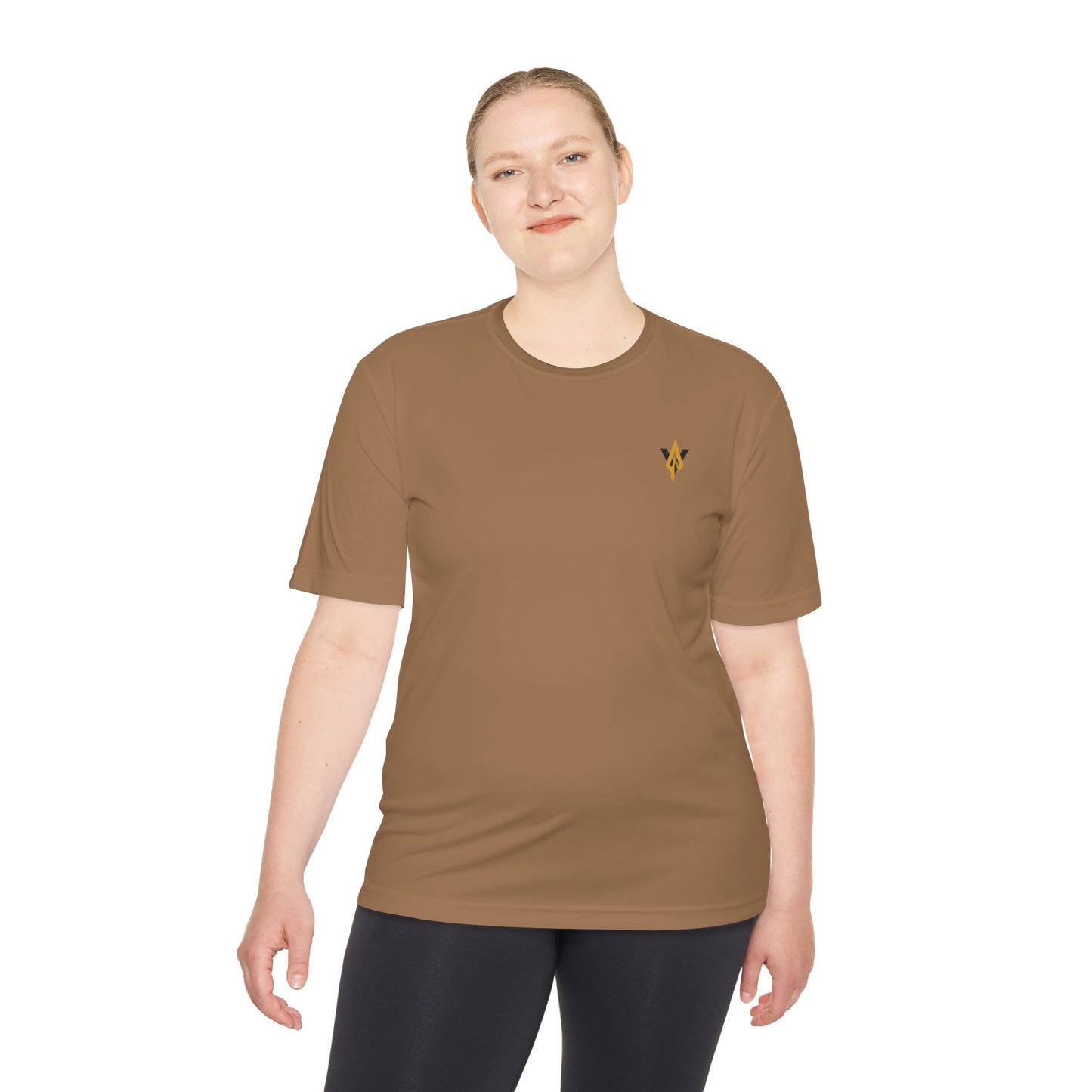 Fitness collection - Gold logo, Moisture wicking Tee - Vanguard Athletics - Be ready
