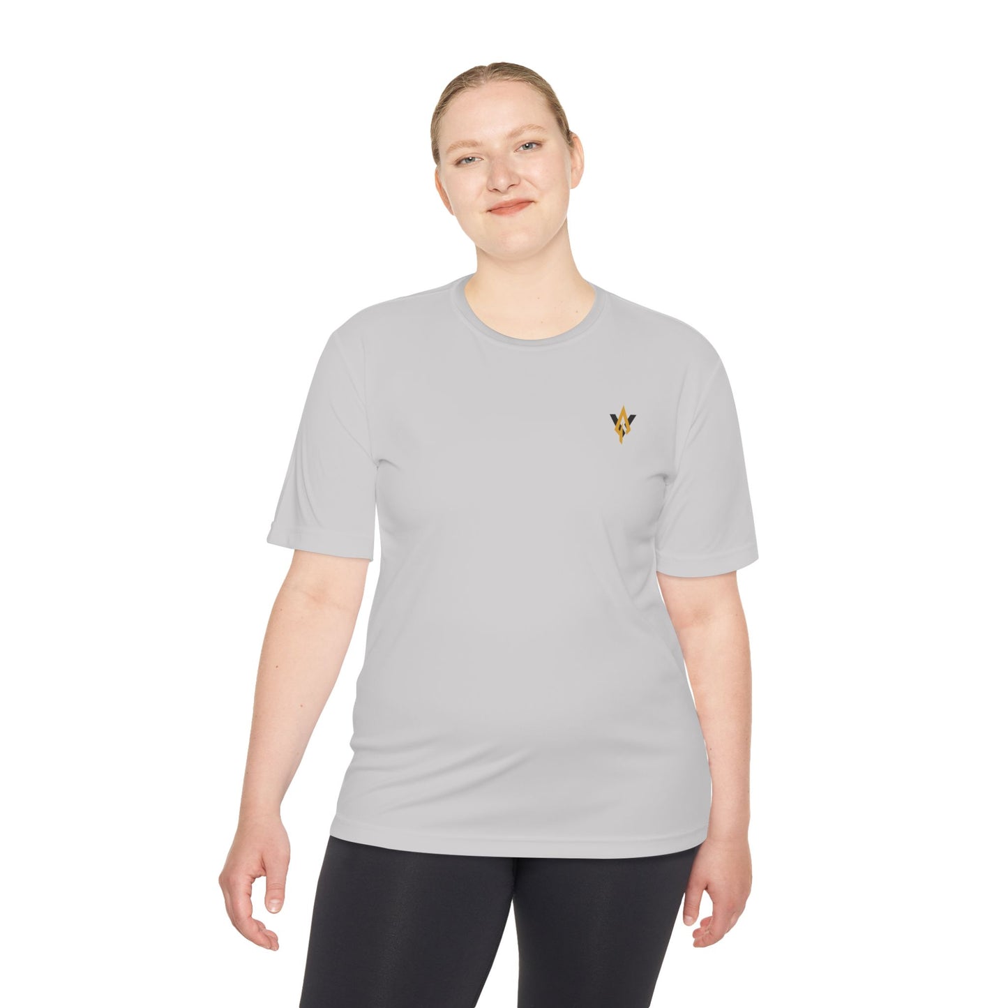 Fitness collection - Gold logo, Moisture wicking Tee - Vanguard Athletics - Be ready