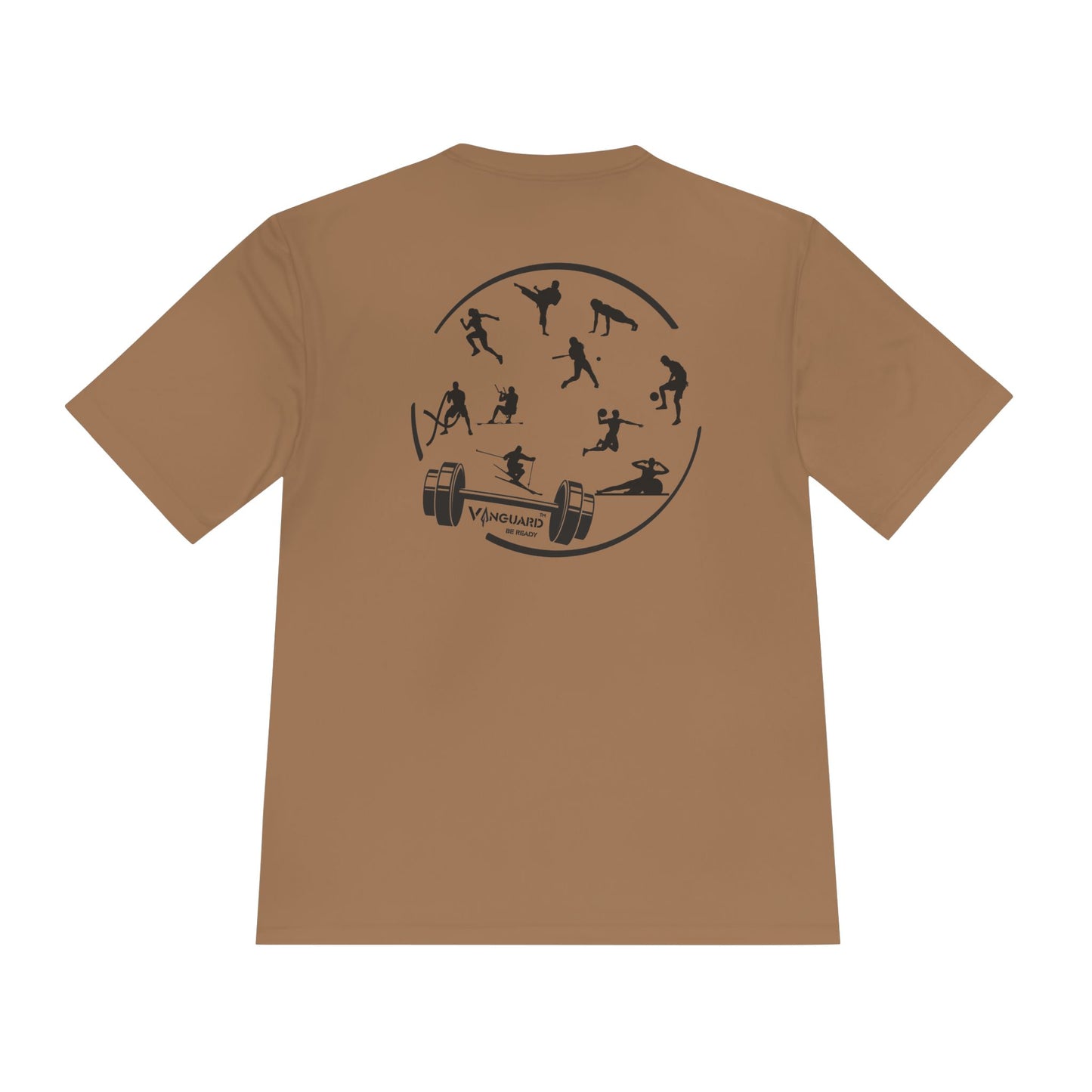 Fitness collection - Gold logo, Moisture wicking Tee - Vanguard Athletics - Be ready