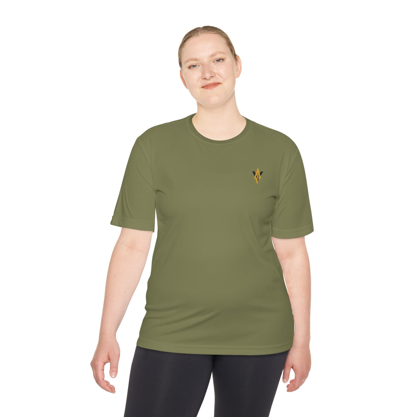 Fitness collection - Gold logo, Moisture wicking Tee - Vanguard Athletics - Be ready