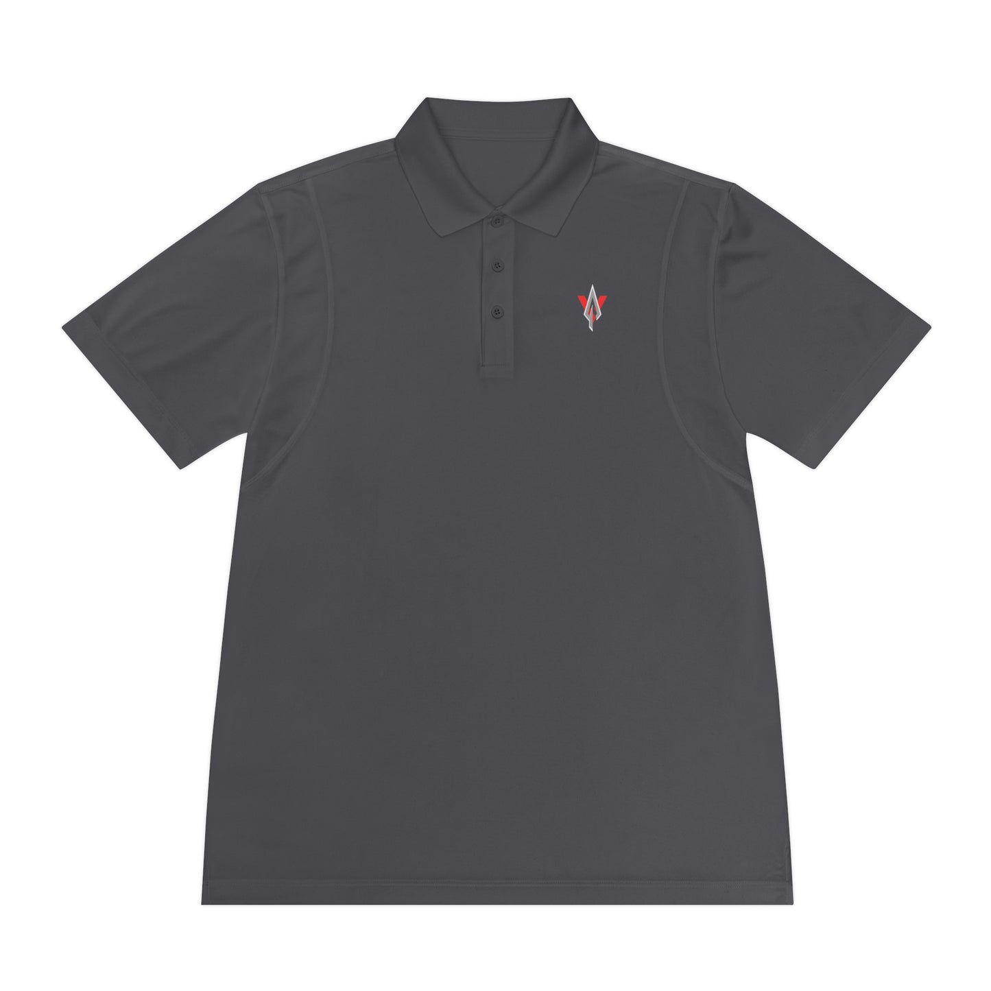 Vanguard red/silver logo, sport-tek polo shirt - Vanguard Athletics - Be ready