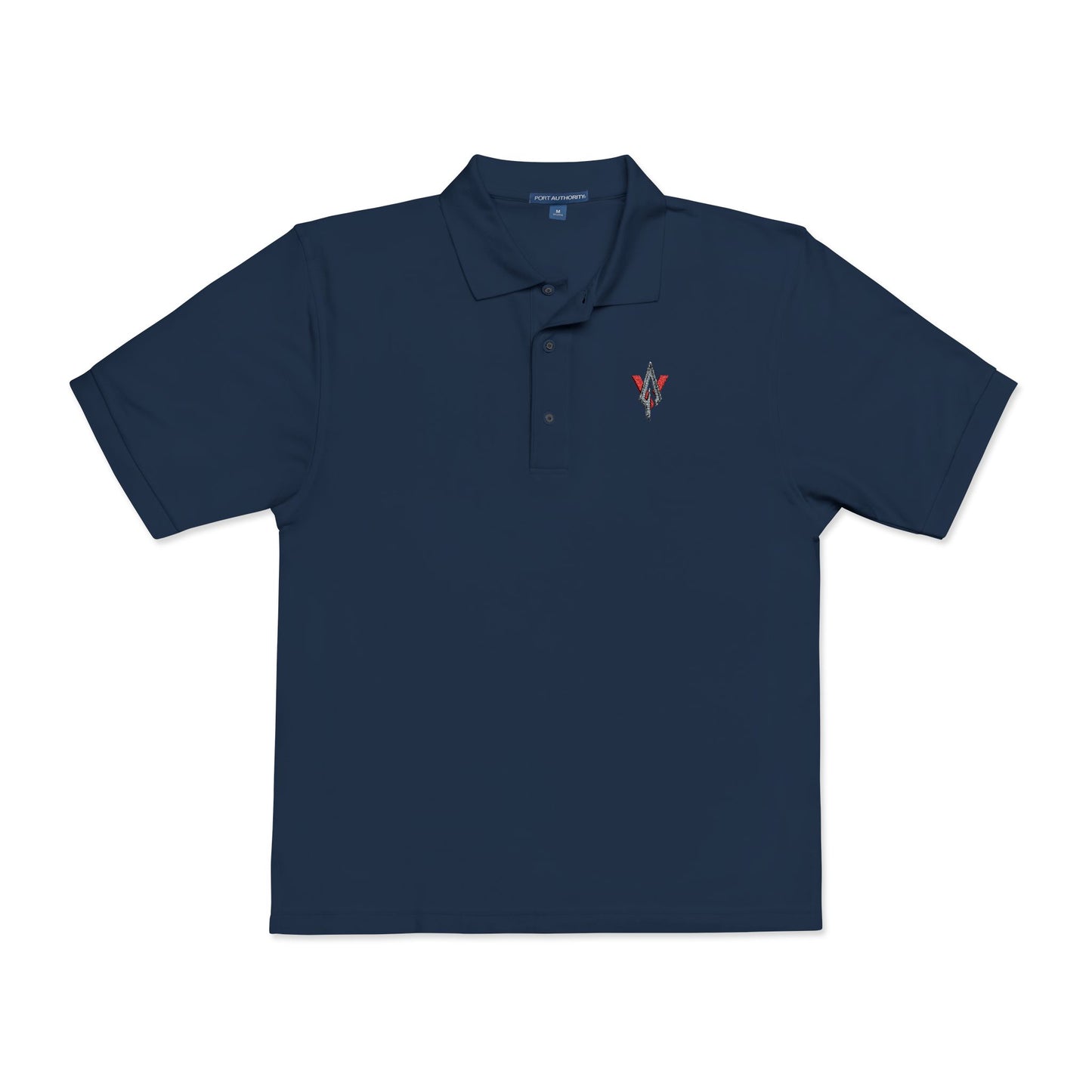 Embroidered Unisex Polo Shirt – Vanguard red/silver logo - Vanguard Athletics - Be ready
