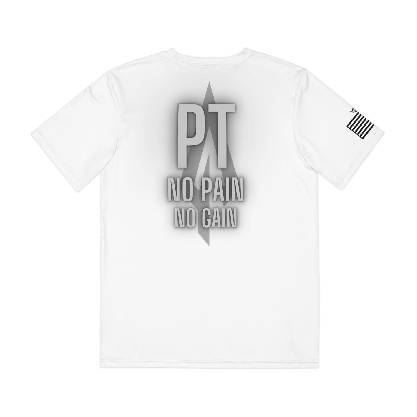 PT - no pain, no gain. Men's Polyester Tee - Vanguard Athletics - Be ready