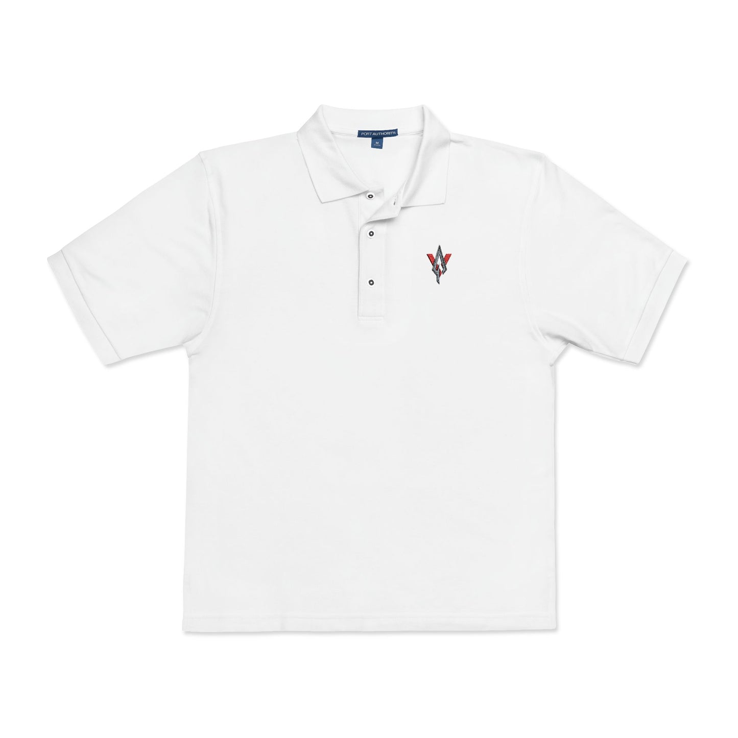 Embroidered Unisex Polo Shirt – Vanguard red/silver logo - Vanguard Athletics - Be ready