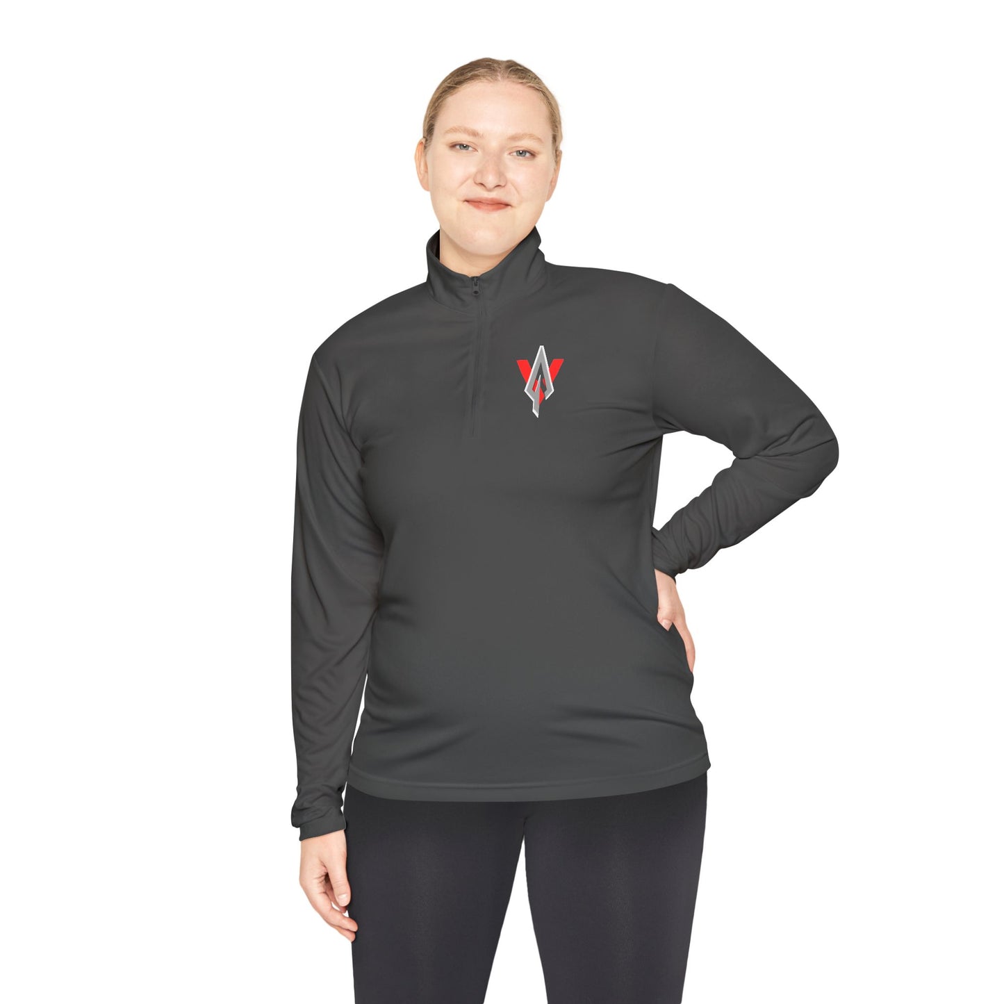Fitness Collection - Woman's Warrior side quarter - zip pull over - Vanguard Athletics - Be ready