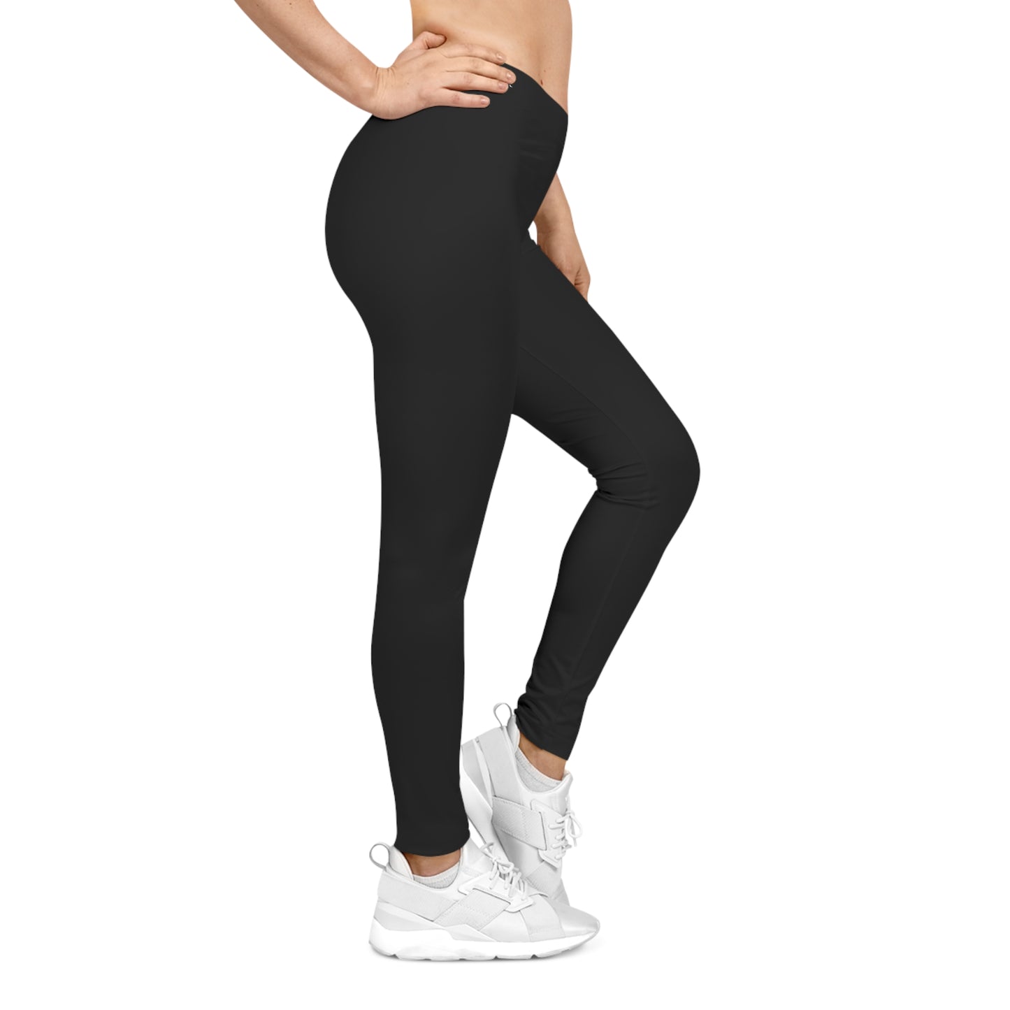 Classic Black Women's Casual Leggings - Yoga Pants, Active Wear, Fitness Training.