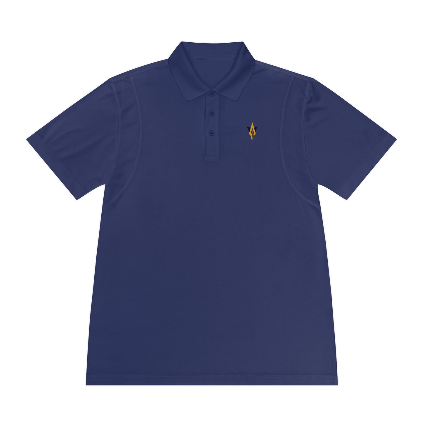 Vanguard gold logo, sport-tek polo shirt