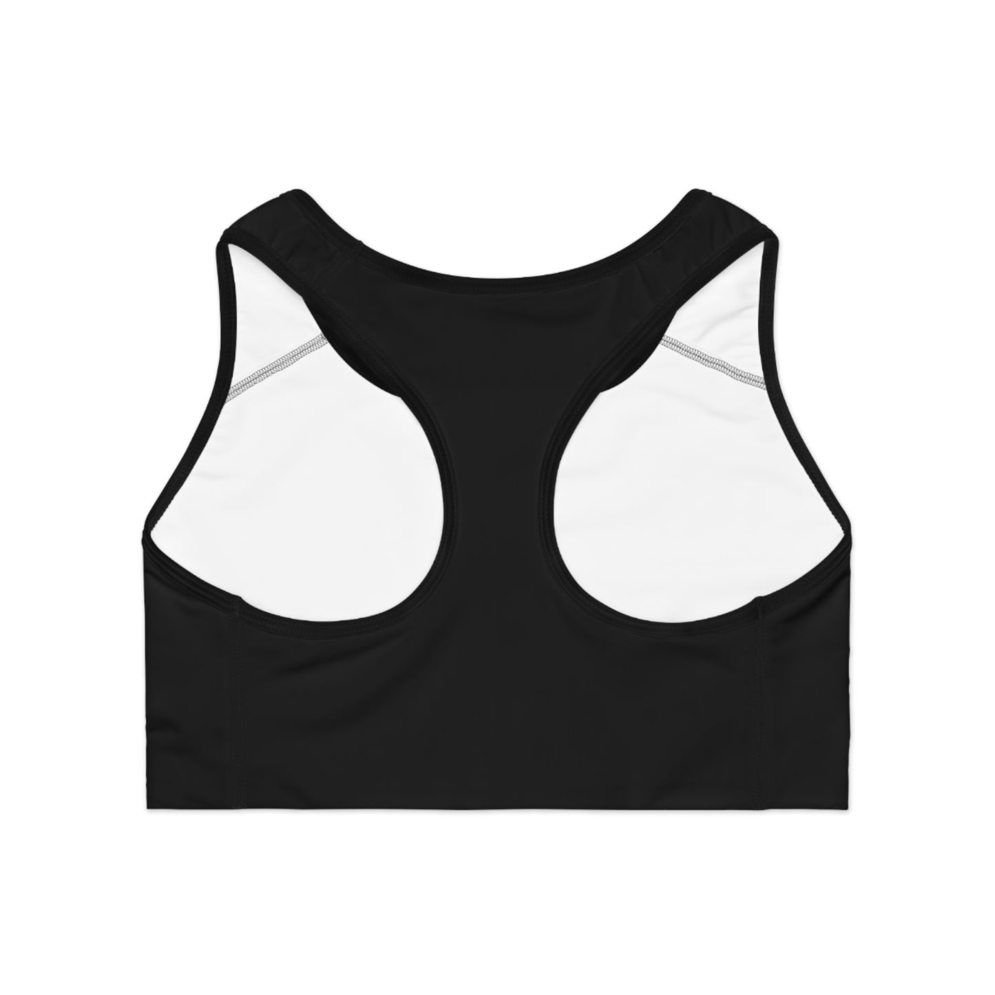 Black Sports Bra for Active Wear, Fitness Training, Yoga.