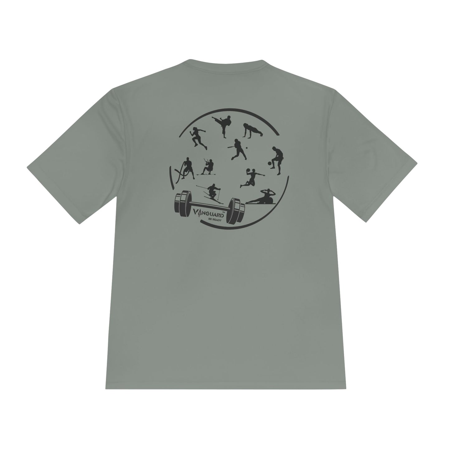 Fitness collection - Gold logo, Moisture wicking Tee - Vanguard Athletics - Be ready