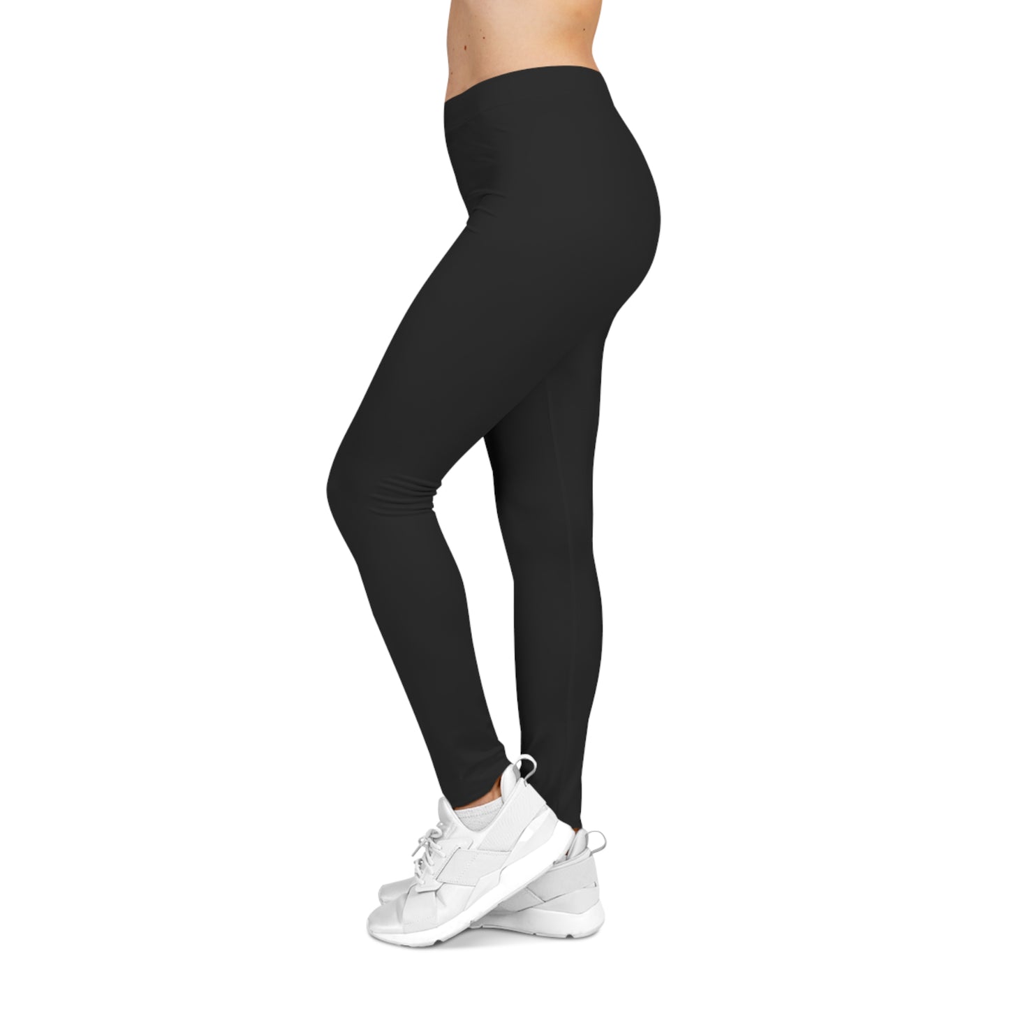 Classic Black Women's Casual Leggings - Yoga Pants, Active Wear, Fitness Training.