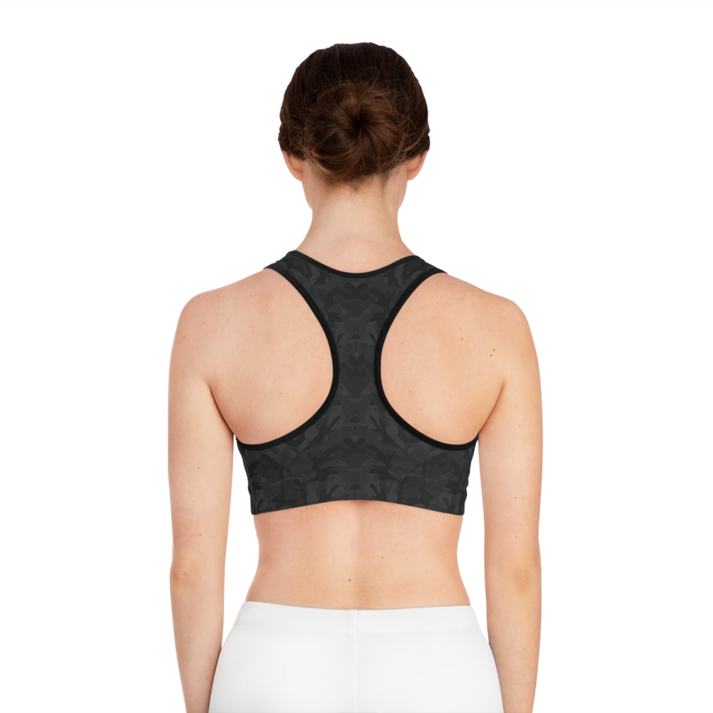 Dark Camo Sports Bra - Stylish Activewear for Fitness, Gym, Yoga, Running, Athleisure