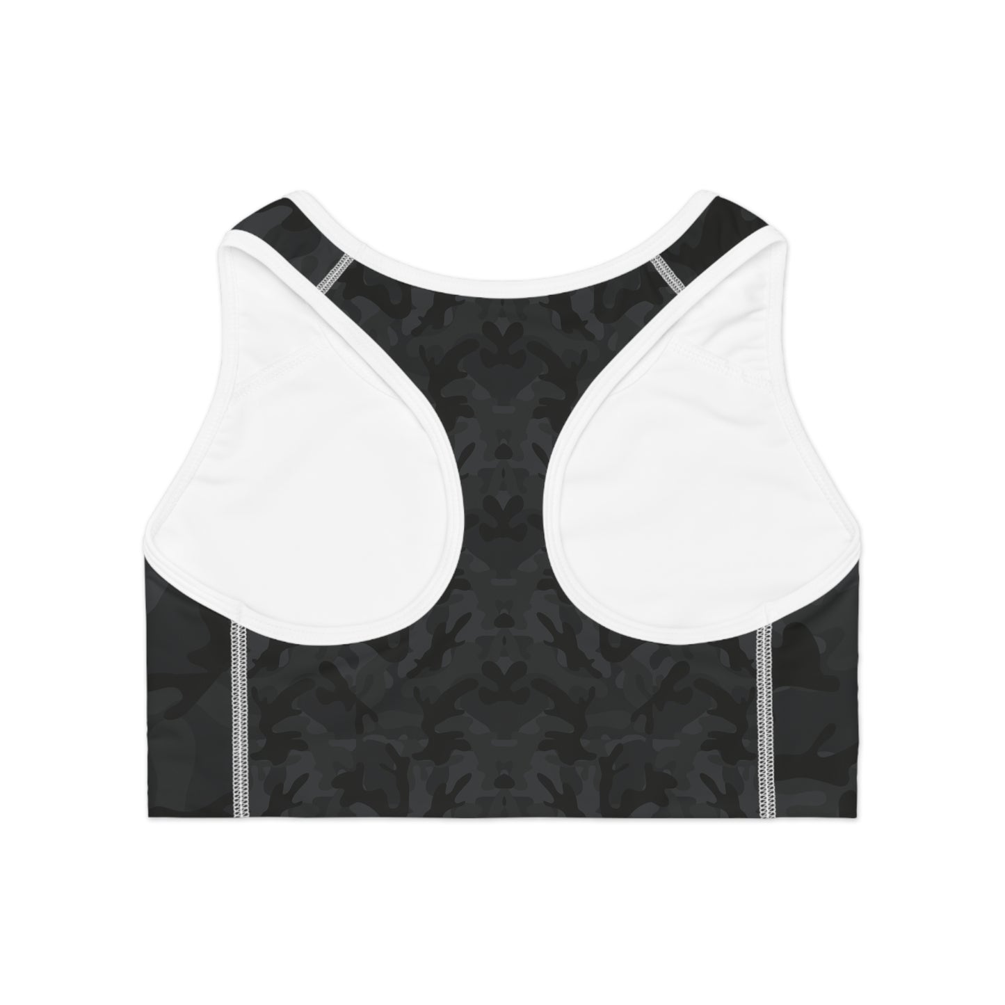 Dark Camo Sports Bra - Stylish Activewear for Fitness, Gym, Yoga, Running, Athleisure
