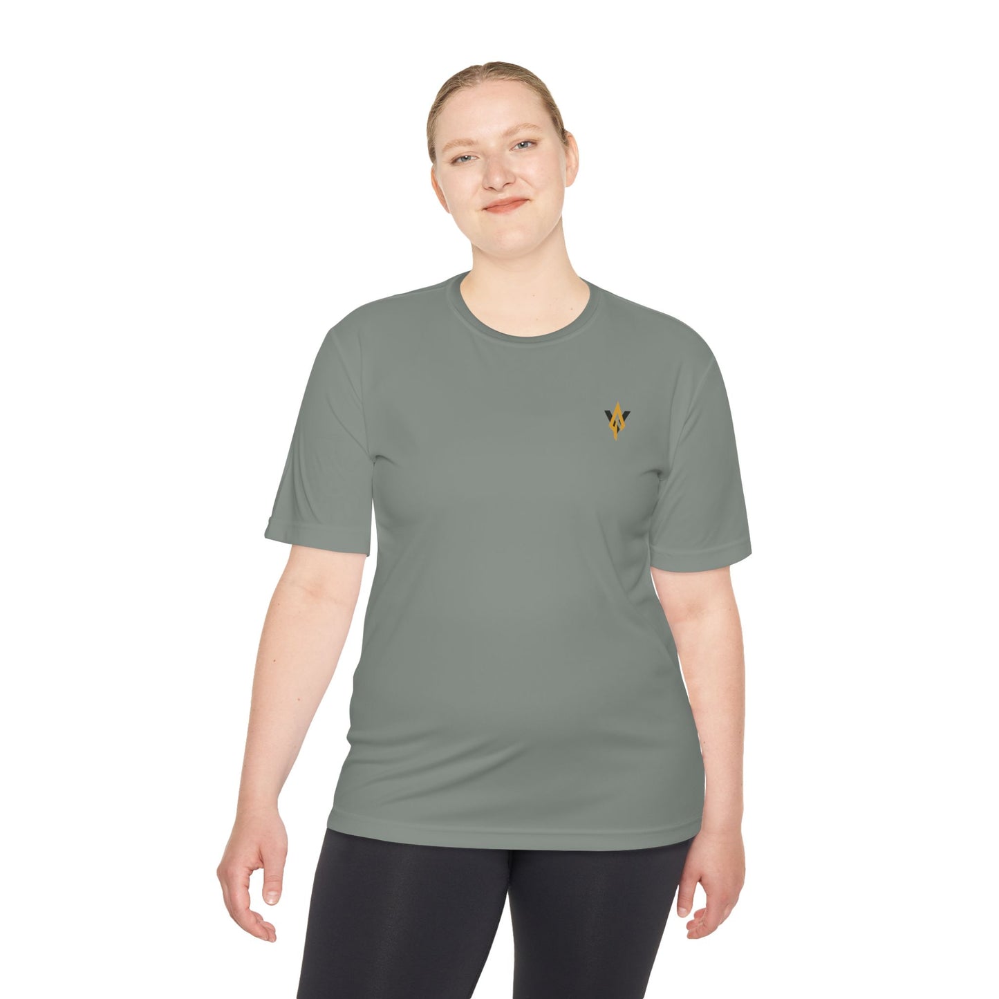 Fitness collection - Gold logo, Moisture wicking Tee - Vanguard Athletics - Be ready