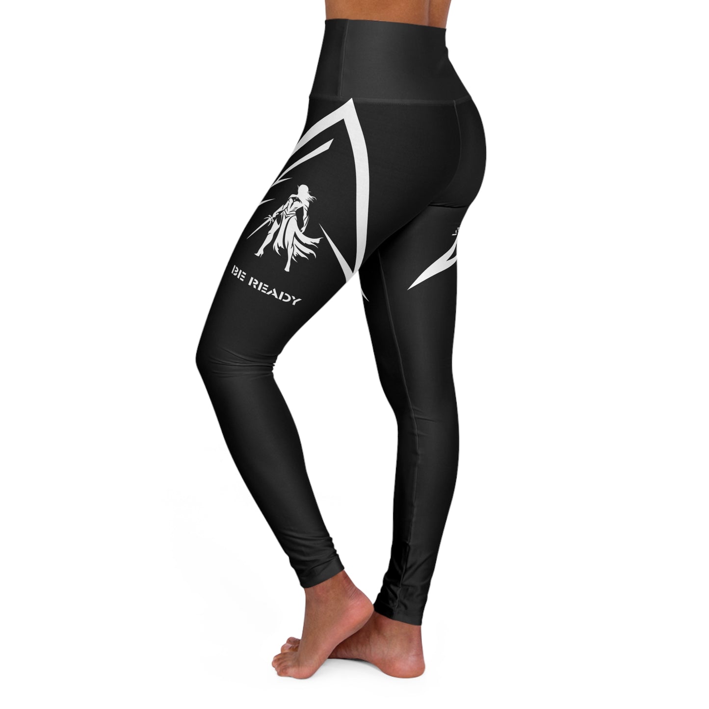 Fitness collection - Woman's warrior side white design yoga pants - Vanguard Athletics - Be ready