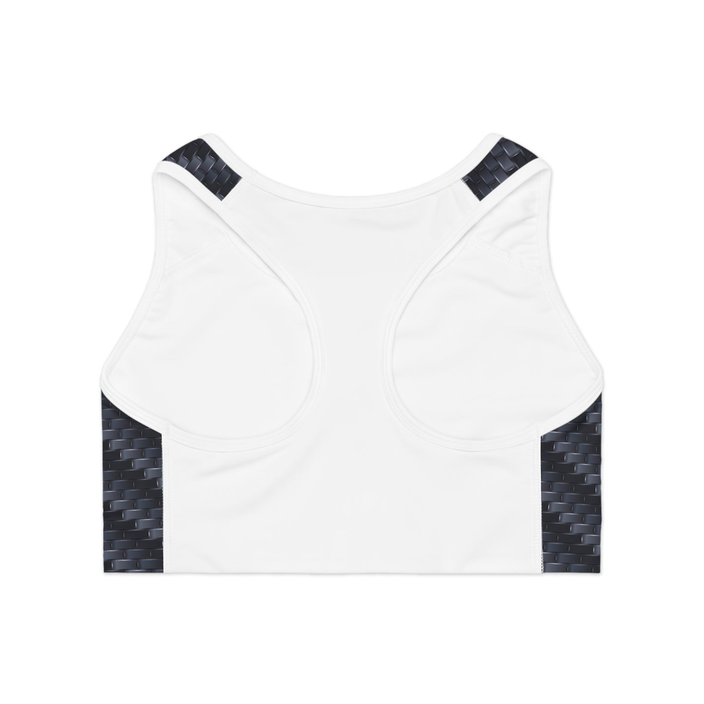 Stylish Sports Bra - Carbon Fiber Print, Workout Gear, Fitness Apparel, Activewear for Women