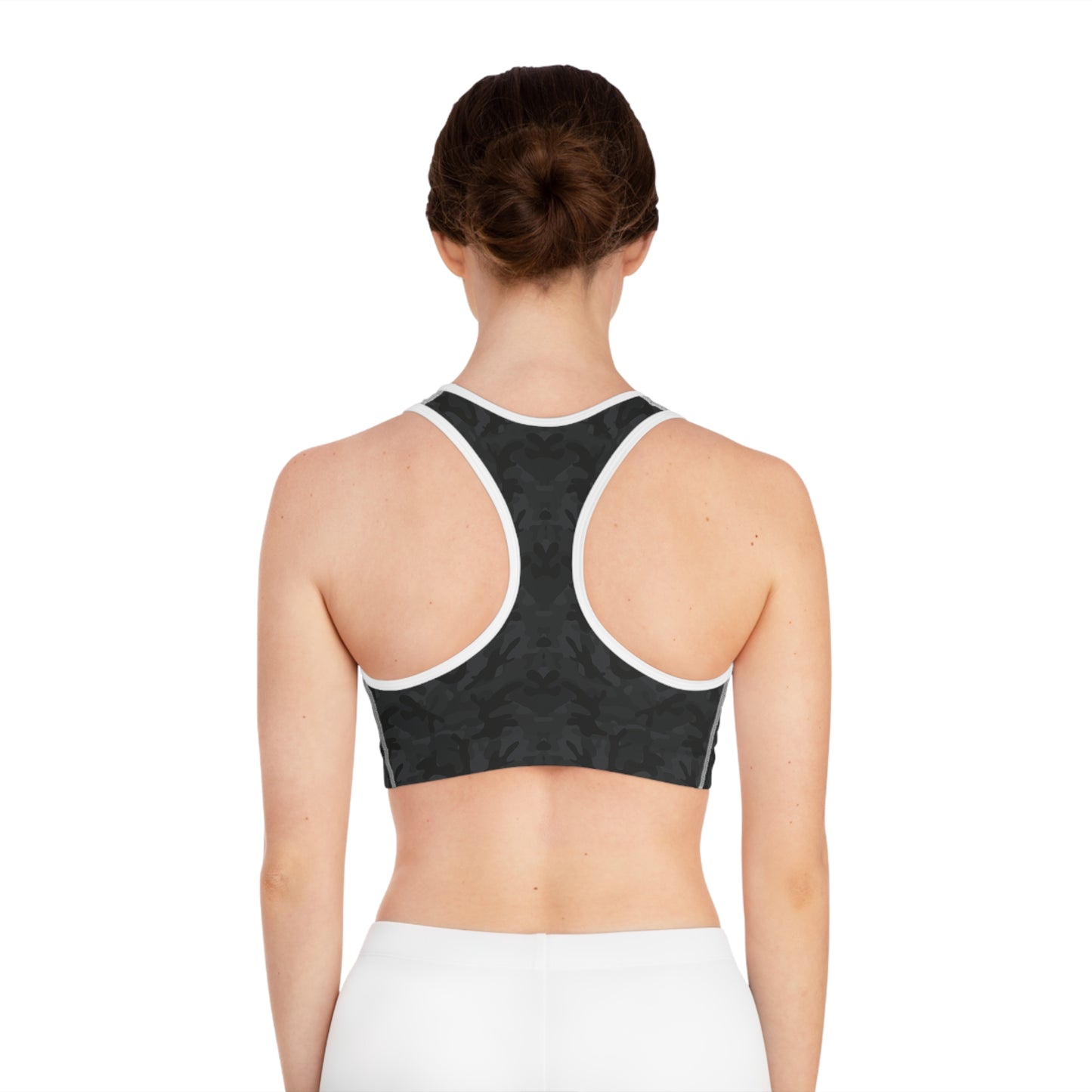 Dark Camo Sports Bra - Stylish Activewear for Fitness, Gym, Yoga, Running, Athleisure