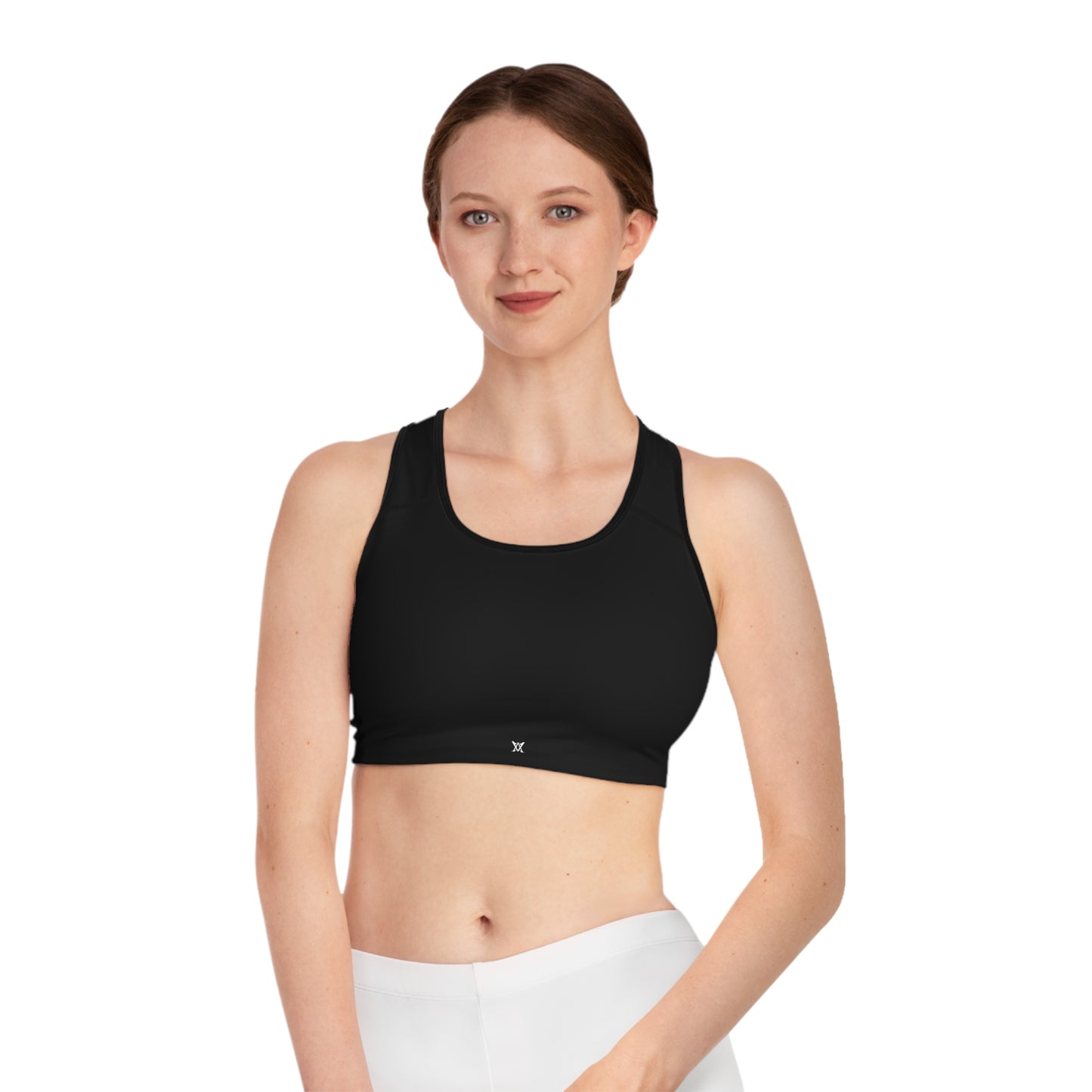 Black Sports Bra for Active Wear, Fitness Training, Yoga.