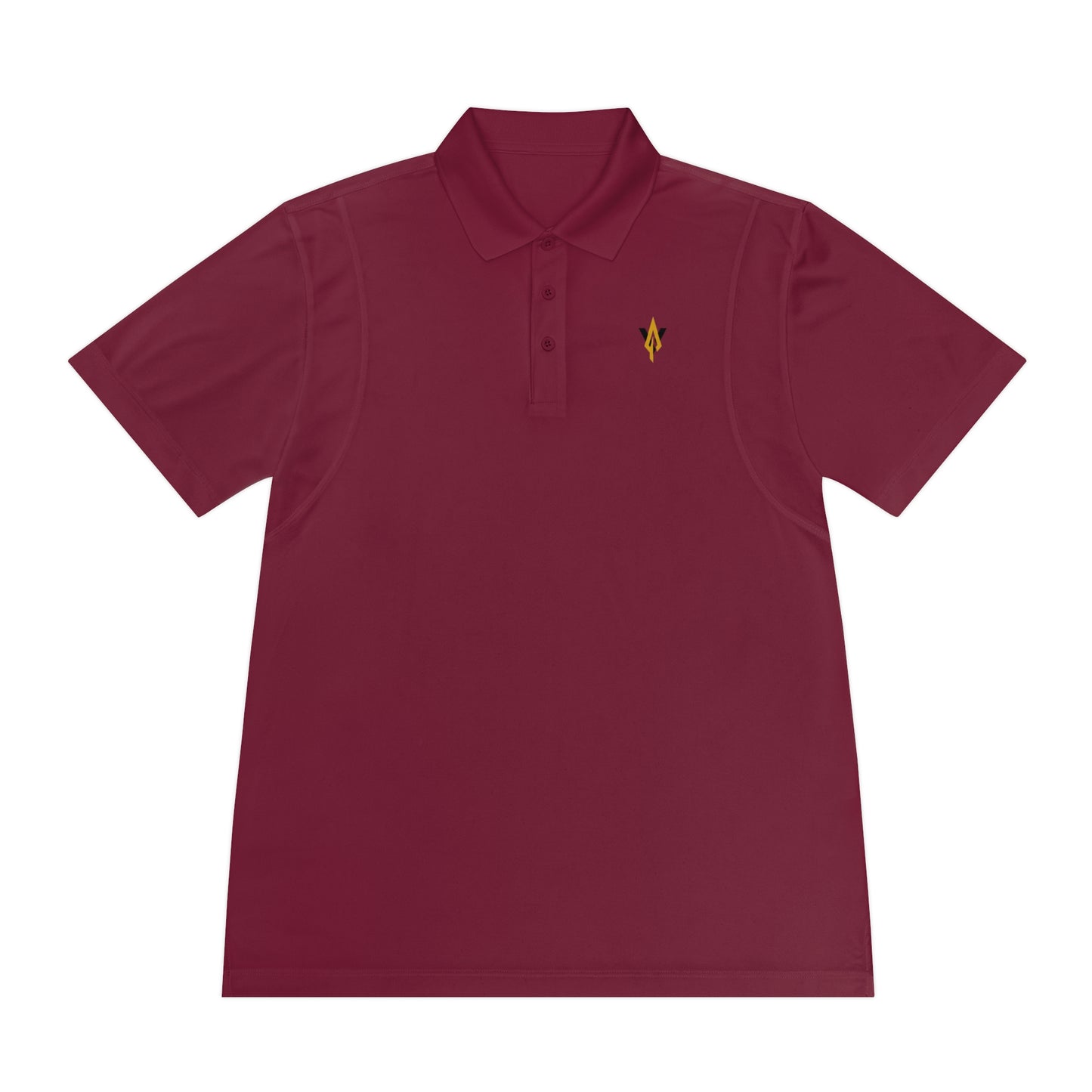Vanguard gold logo, sport-tek polo shirt