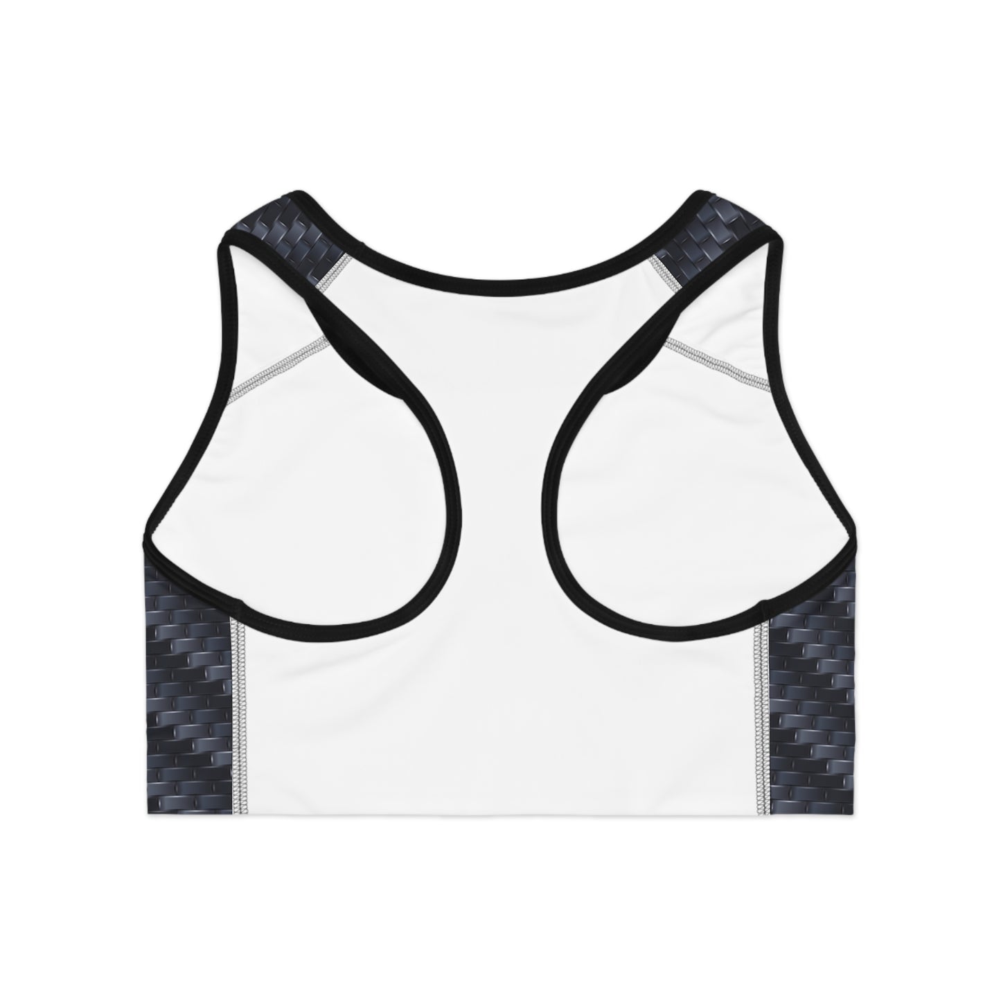 Stylish Sports Bra - Carbon Fiber Print, Workout Gear, Fitness Apparel, Activewear for Women