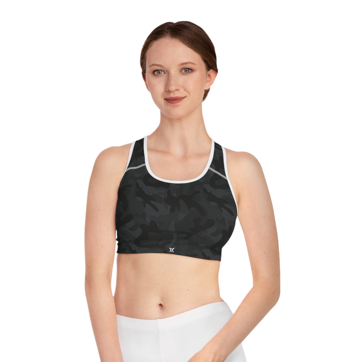 Dark Camo Sports Bra - Stylish Activewear for Fitness, Gym, Yoga, Running, Athleisure