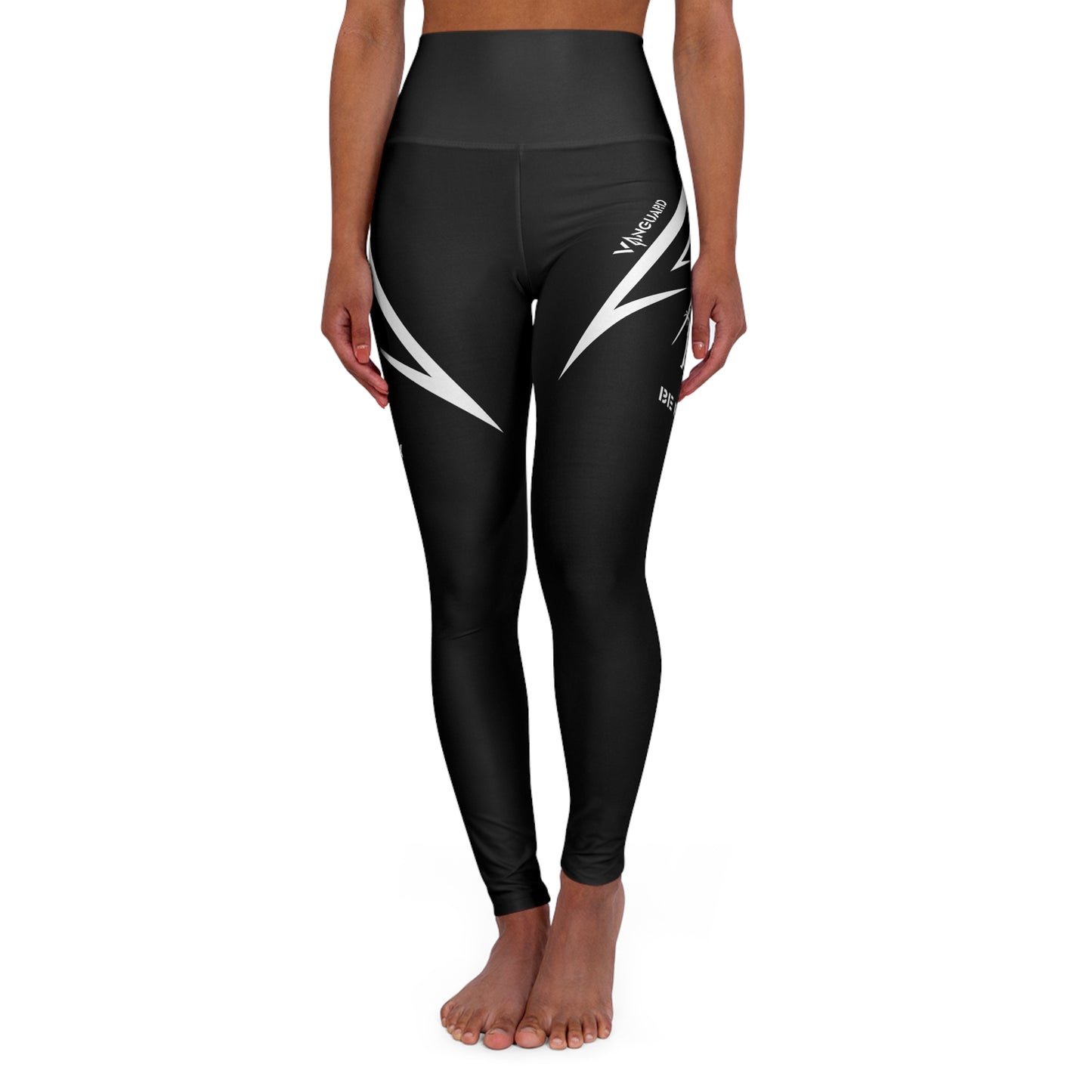 Fitness collection - Woman's warrior side white design yoga pants - Vanguard Athletics - Be ready