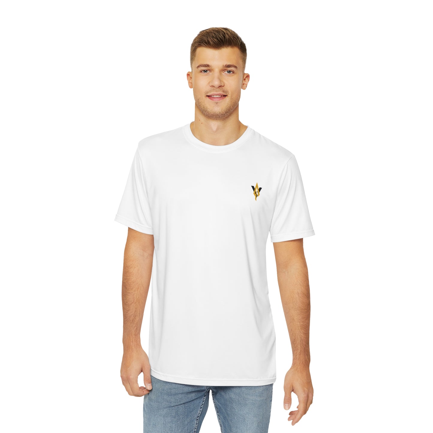 Men's Motivational Polyester Tee - Embrace Challenges - Keep Pushing - Vanguard Athletics - Be ready