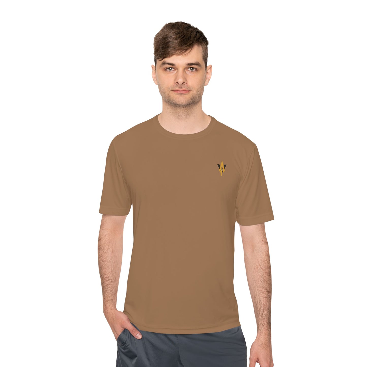 Fitness collection - Gold logo, Moisture wicking Tee - Vanguard Athletics - Be ready