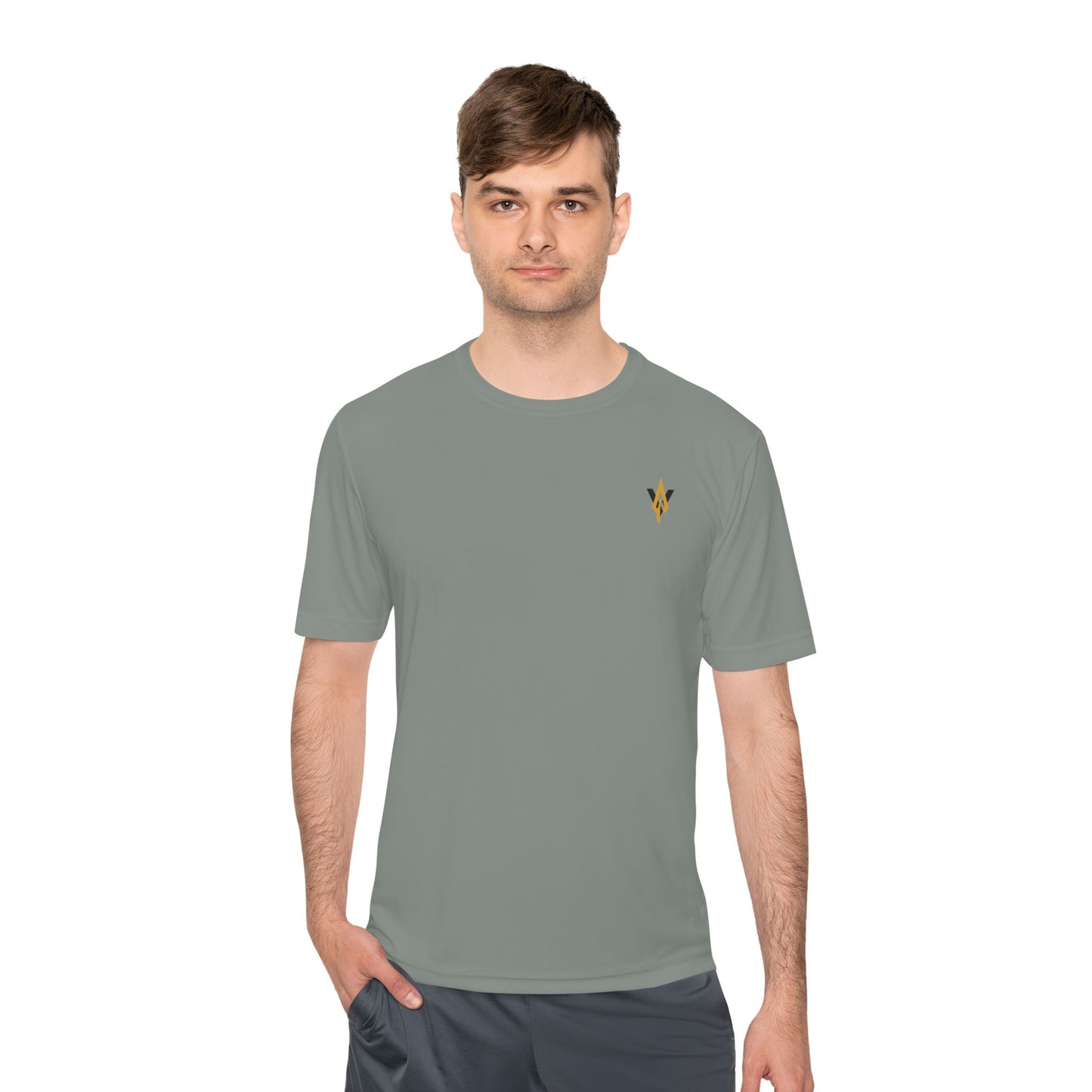 Fitness collection - Gold logo, Moisture wicking Tee - Vanguard Athletics - Be ready