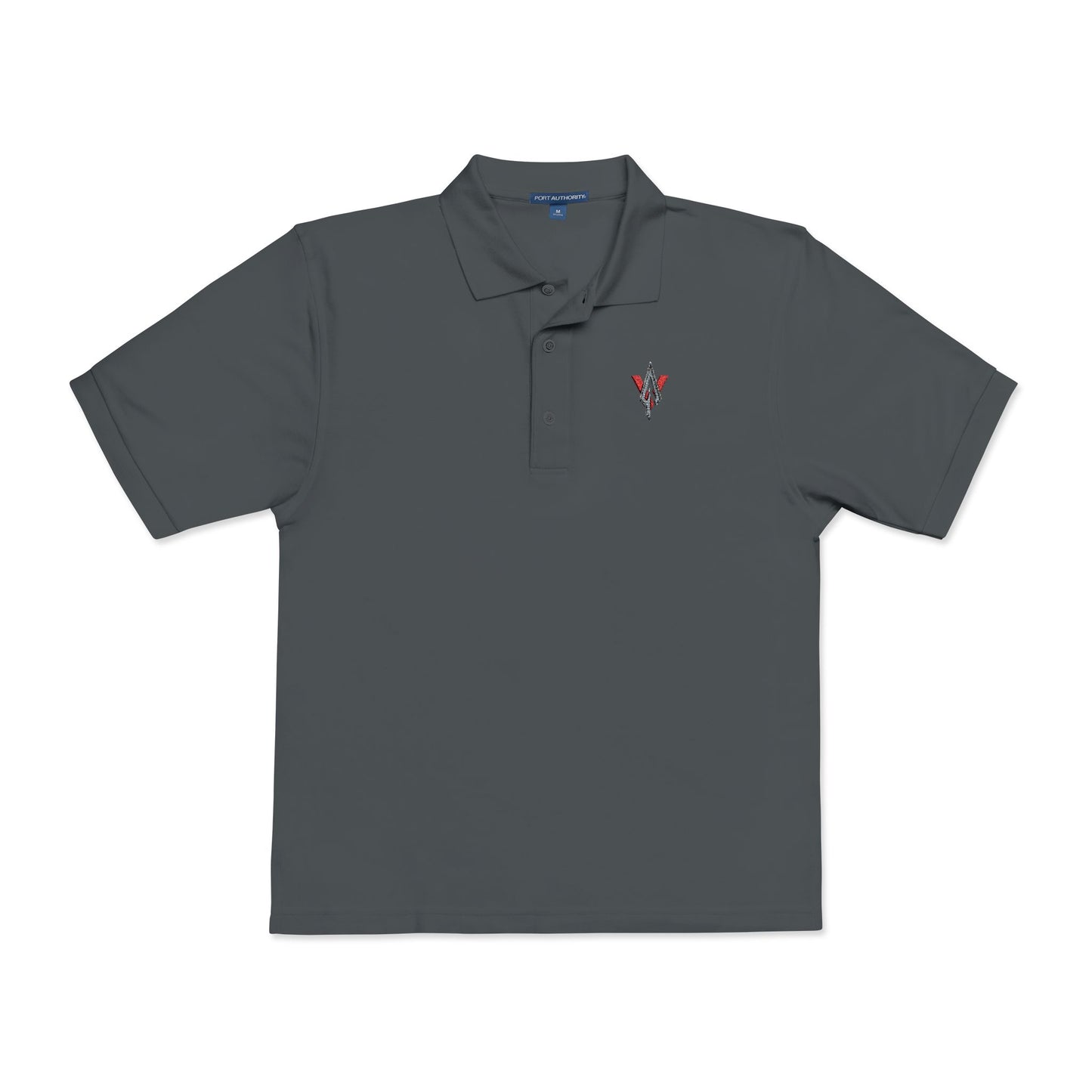 Embroidered Unisex Polo Shirt – Vanguard red/silver logo - Vanguard Athletics - Be ready
