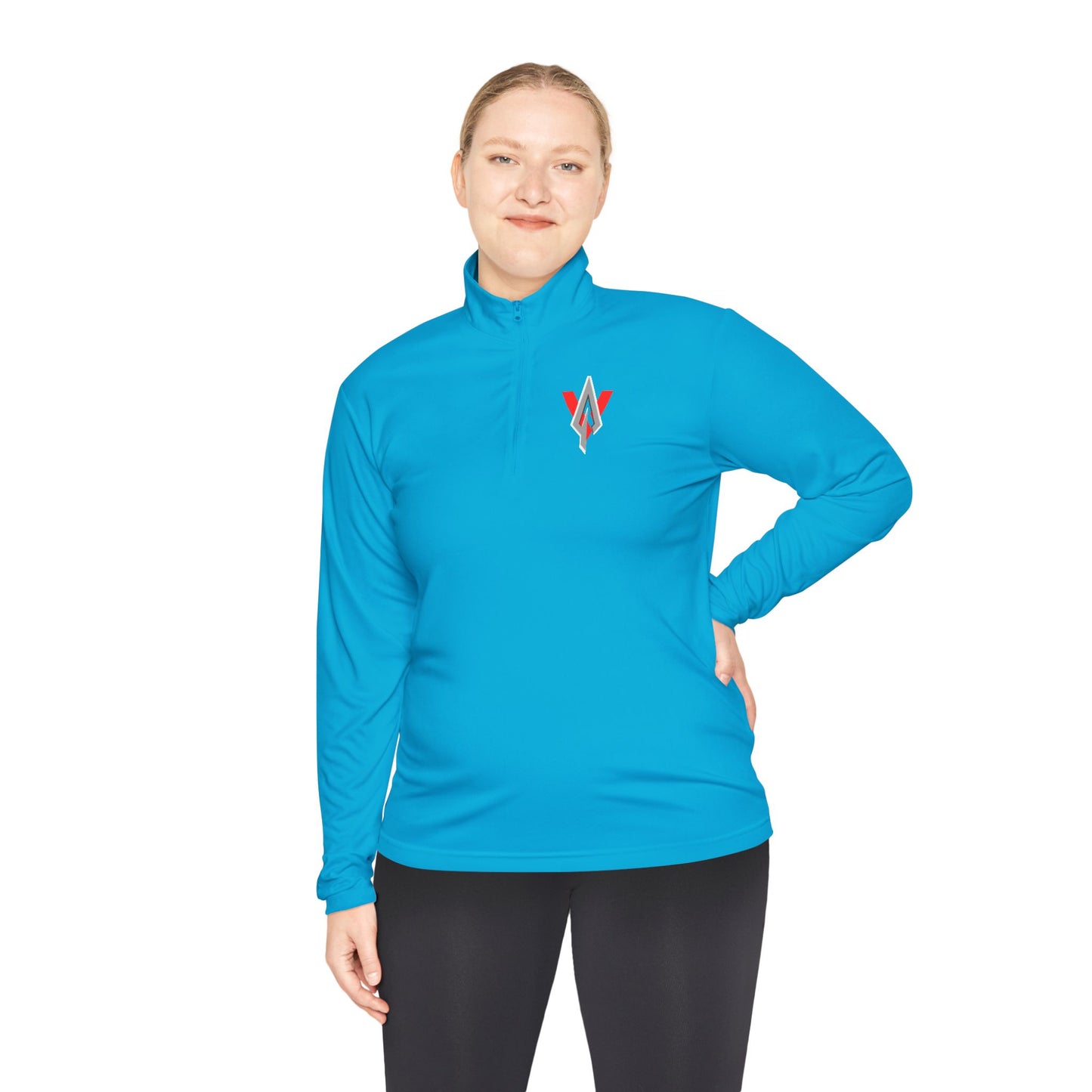 Fitness Collection - Woman's Warrior side quarter - zip pull over - Vanguard Athletics - Be ready