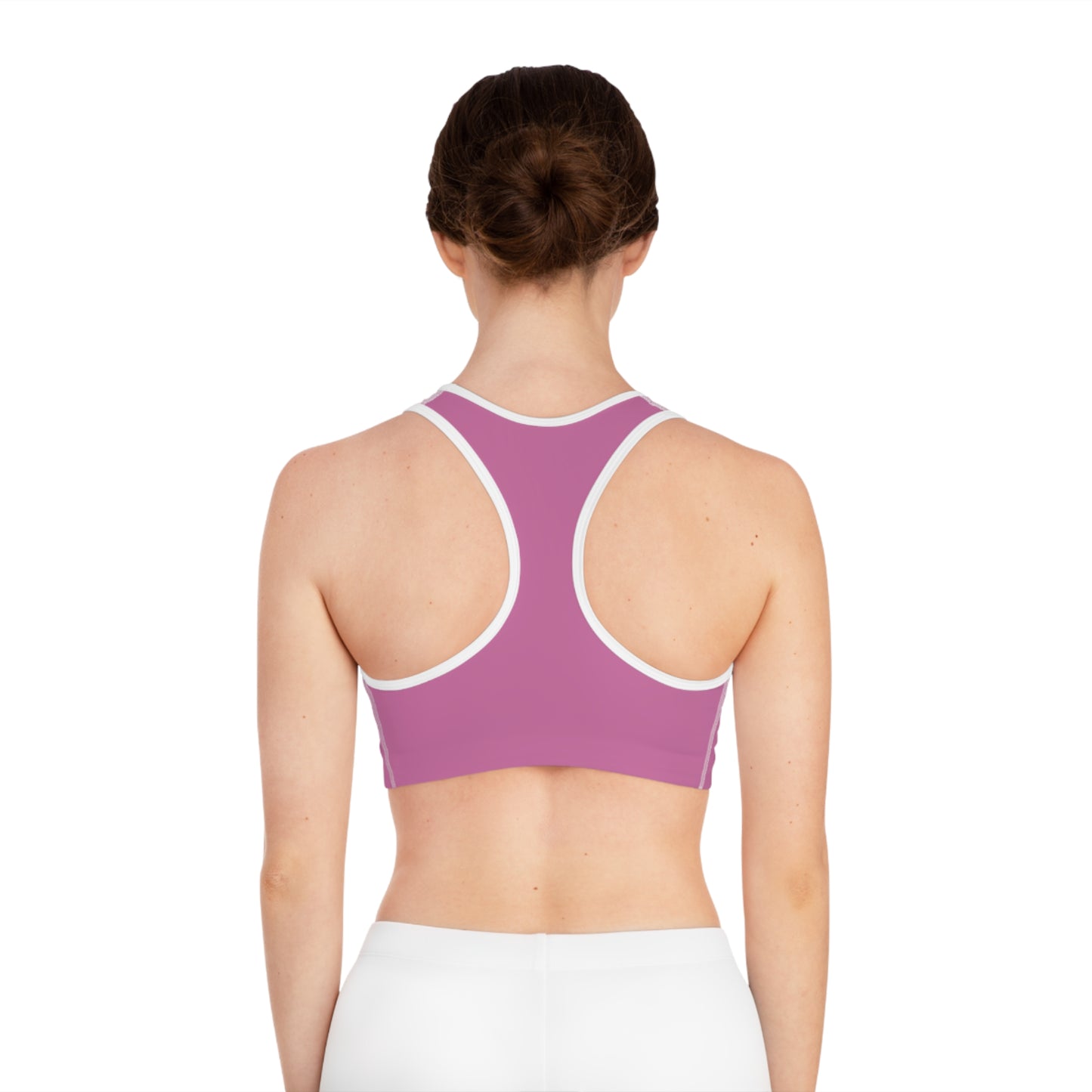 Pink Sports Bra for Active wear, Workout Apparel, Gym Clothing, Yoga Top.