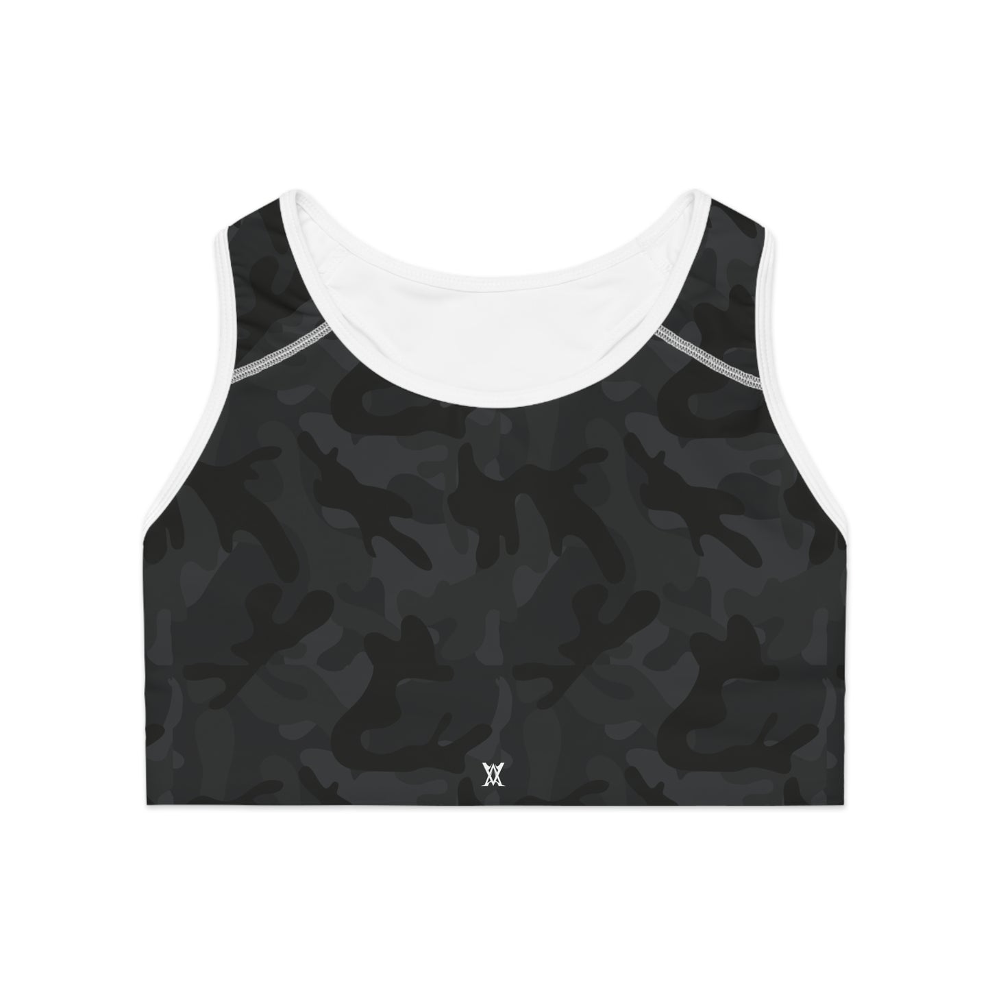 Dark Camo Sports Bra - Stylish Activewear for Fitness, Gym, Yoga, Running, Athleisure