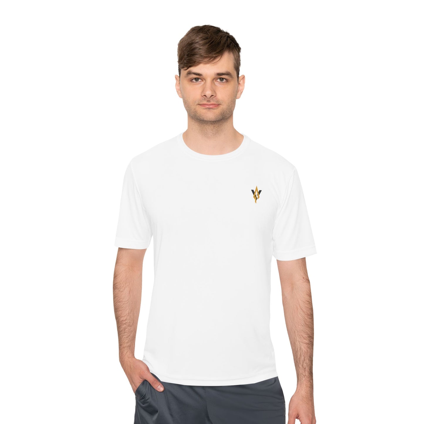 Fitness collection - Gold logo, Moisture wicking Tee - Vanguard Athletics - Be ready