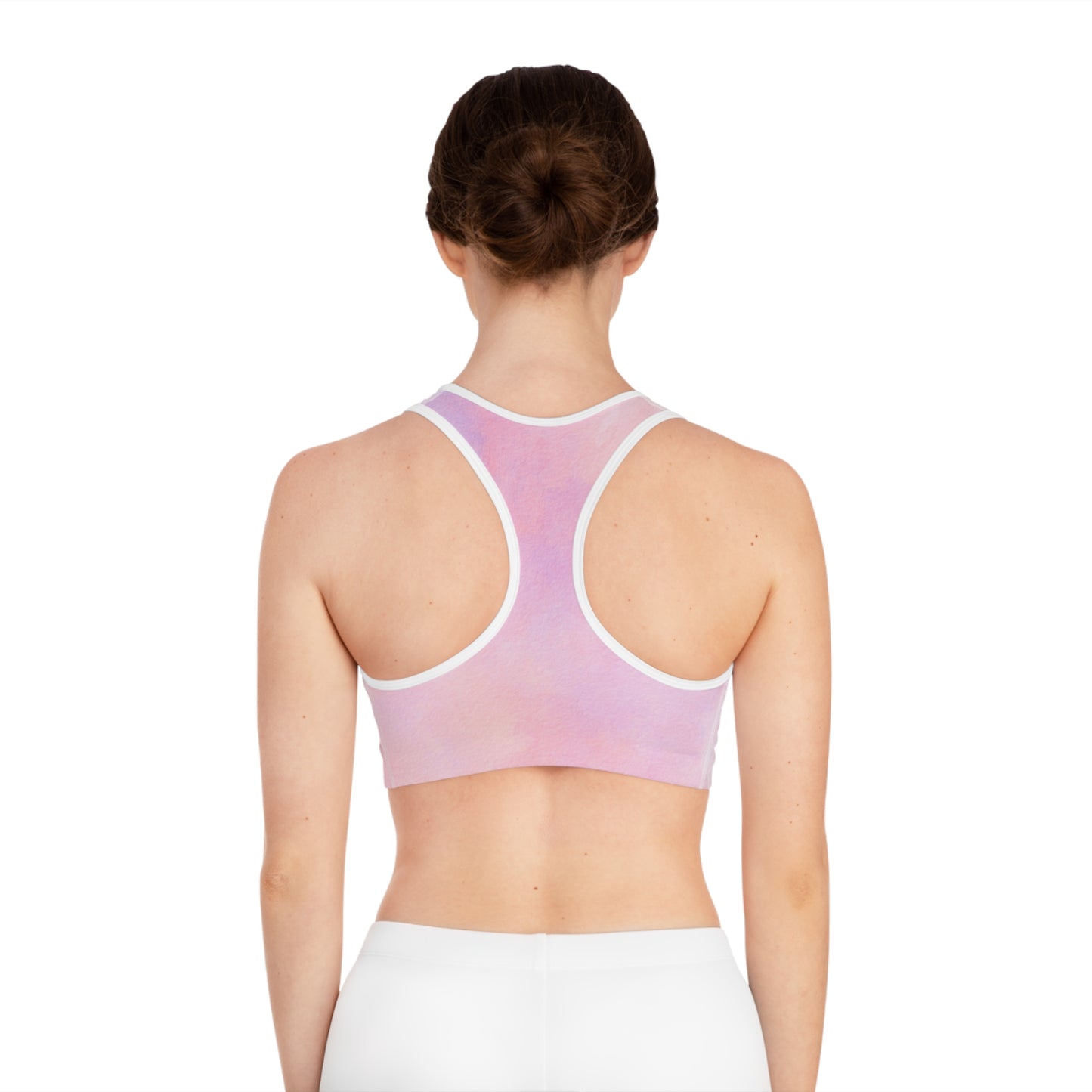 Pastel Watercolor Sports Bra- Activewear for Yoga, Gym, Fitness, Working Out.