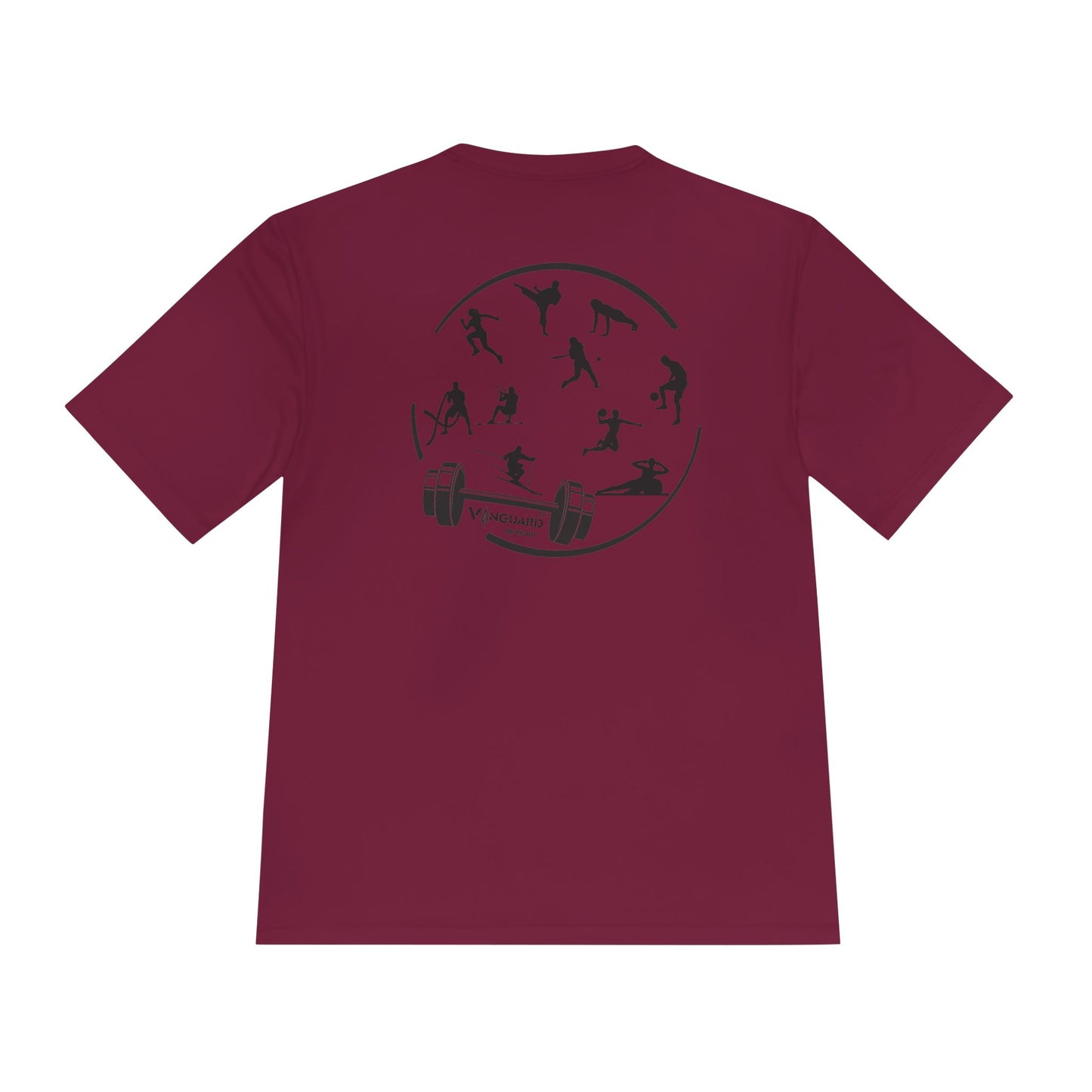 Fitness collection - Gold logo, Moisture wicking Tee - Vanguard Athletics - Be ready
