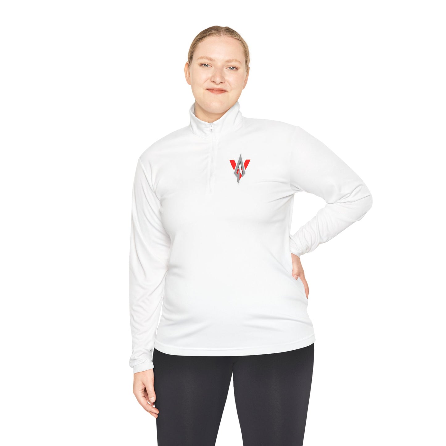 Fitness Collection - Woman's Warrior side quarter - zip pull over - Vanguard Athletics - Be ready