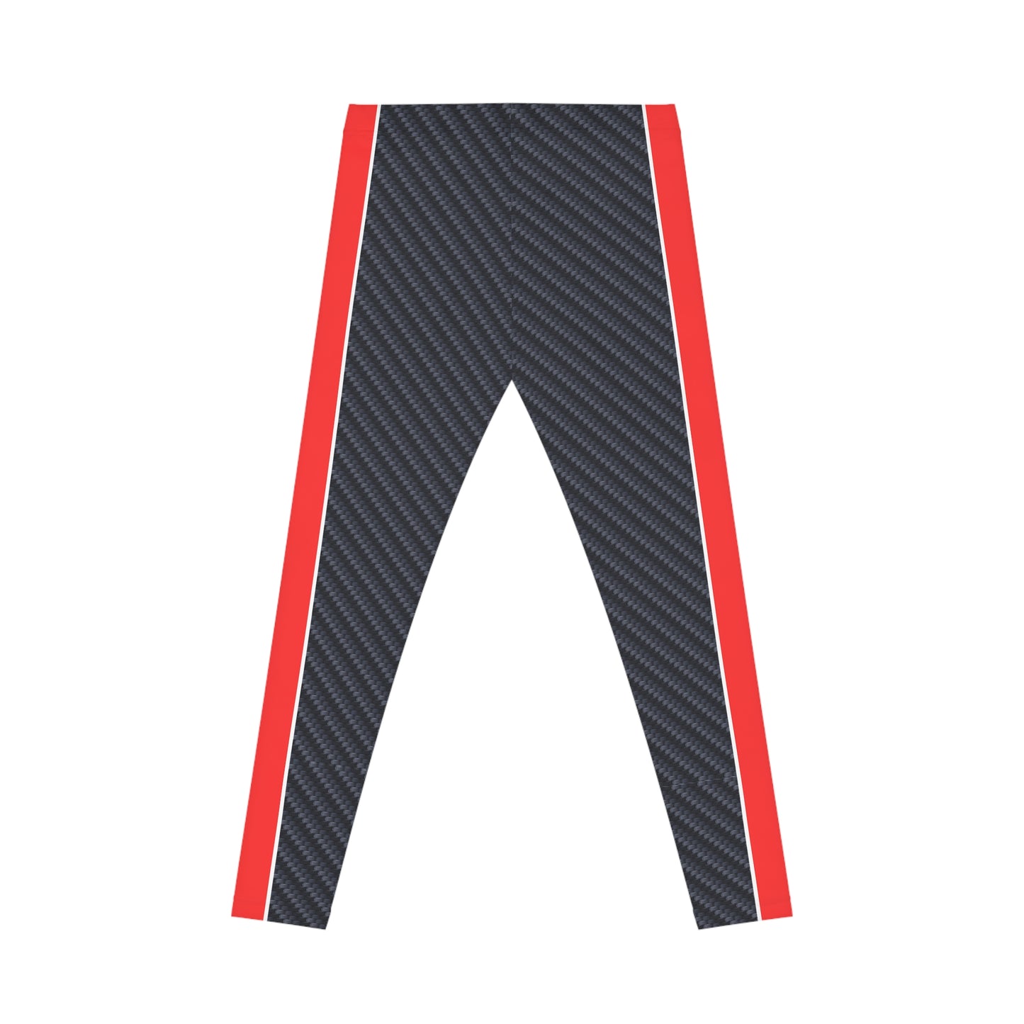 Carbon Fiber Print with Strips Women's Casual Leggings - Yoga Pants, Fitness training, Active Wear.