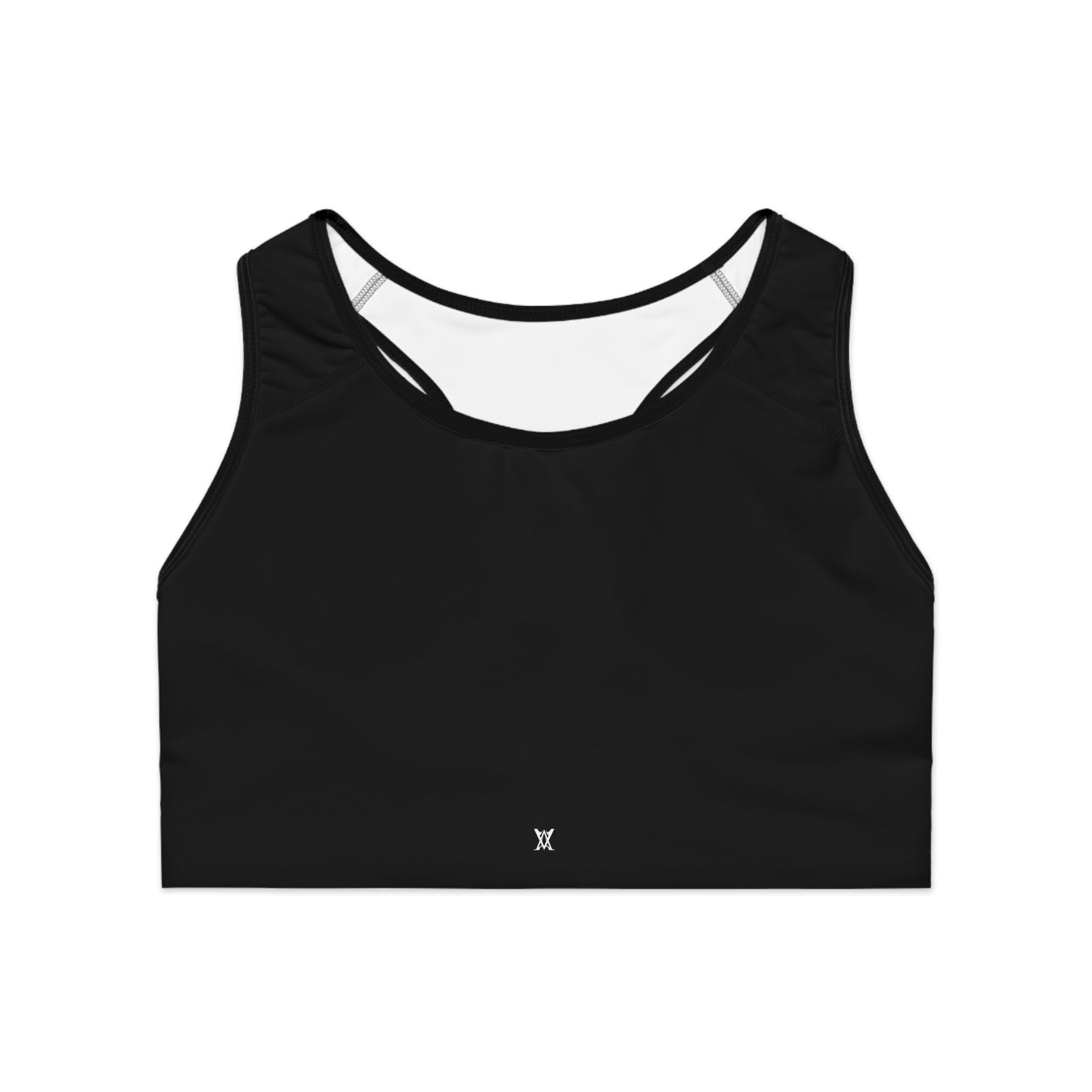 Black Sports Bra for Active Wear, Fitness Training, Yoga.