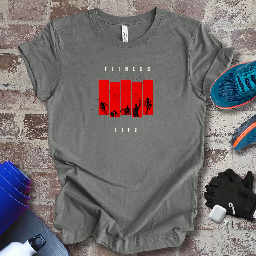 ' Fitness Life' Retro Inspired Graphic Tee - Vanguard Athletics - Be ready