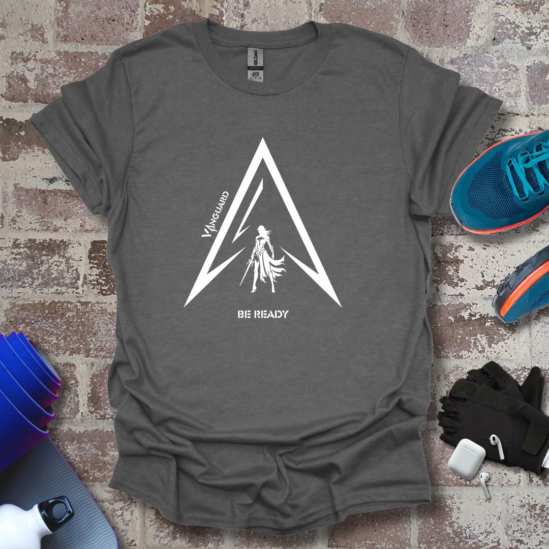 Vanguard Athletics Designs Collection - Woman's Warrior side spear white logo