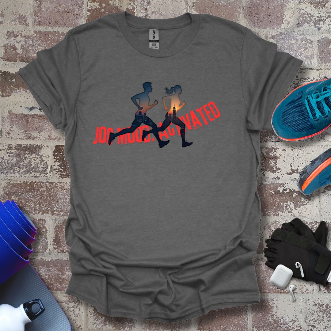 Motivational Running T-Shirt – " Jog mood: Activated"