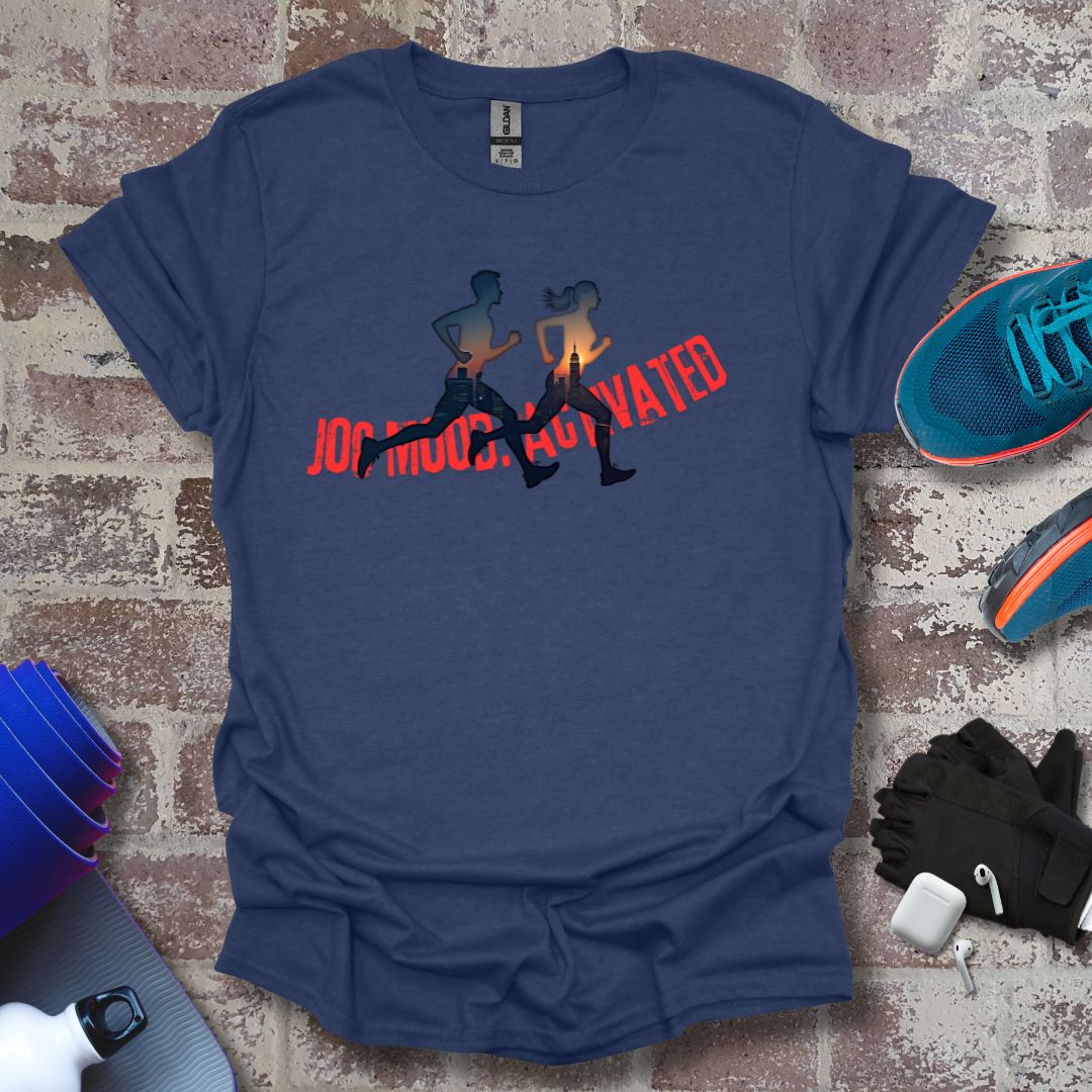 Motivational Running T-Shirt – " Jog mood: Activated"