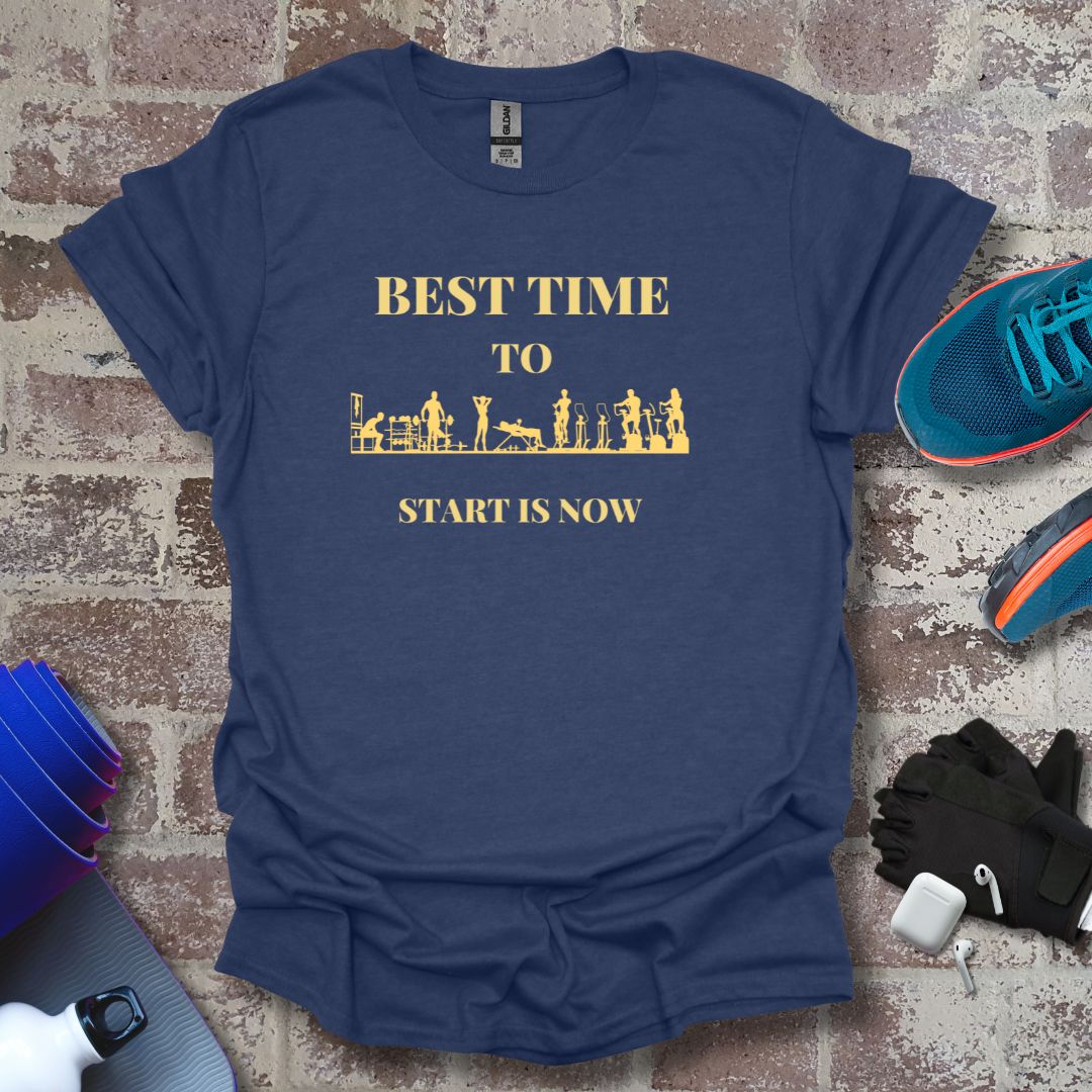 Gym motivation - "Best Time to Start Now" Unisex Softstyle