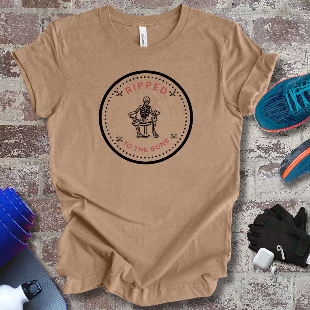 'Ripped to the Bone' gym motivation Tee