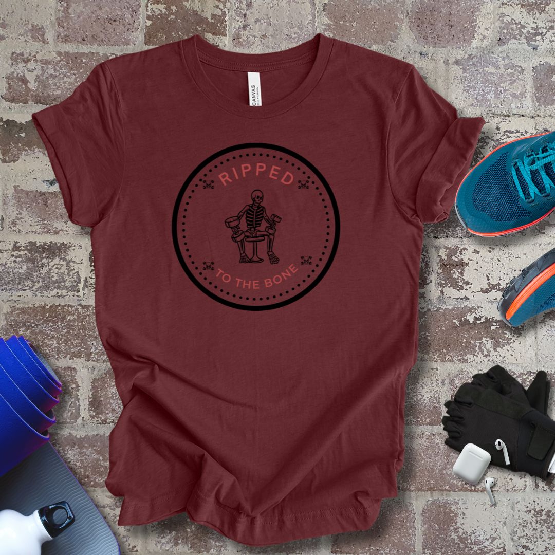 'Ripped to the Bone' gym motivation Tee
