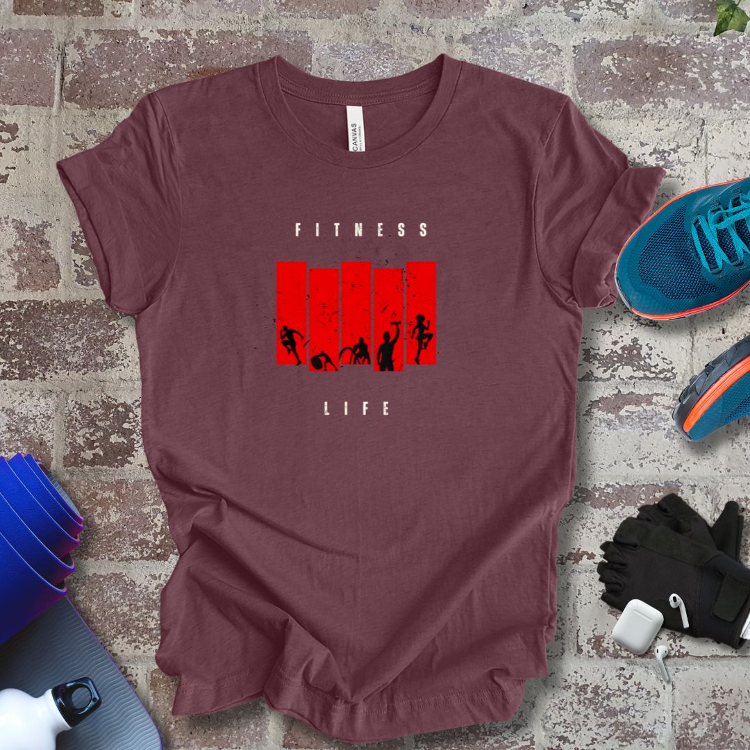 ' Fitness Life' Retro Inspired Graphic Tee - Vanguard Athletics - Be ready