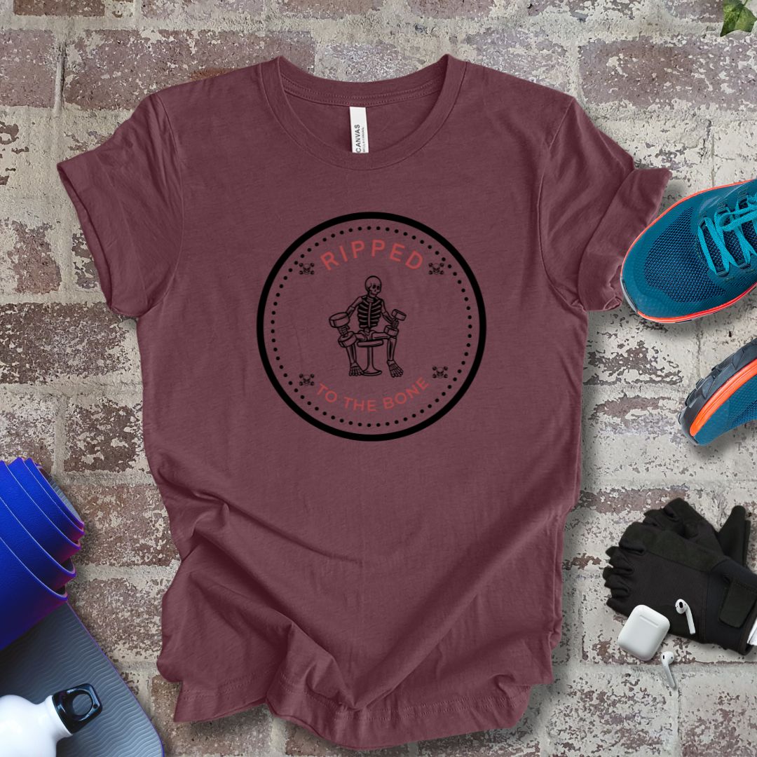 'Ripped to the Bone' gym motivation Tee