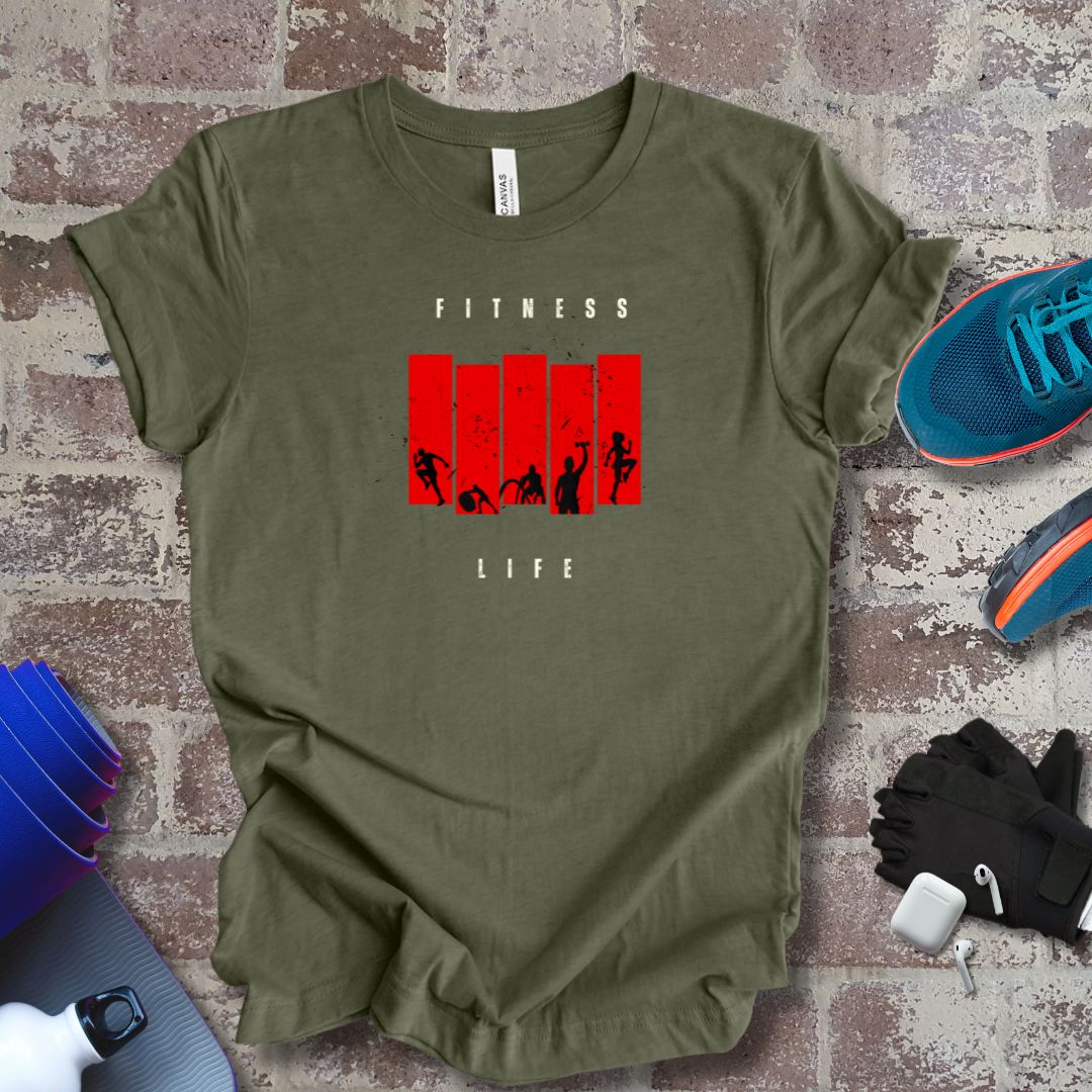 ' Fitness Life' Retro Inspired Graphic Tee - Vanguard Athletics - Be ready