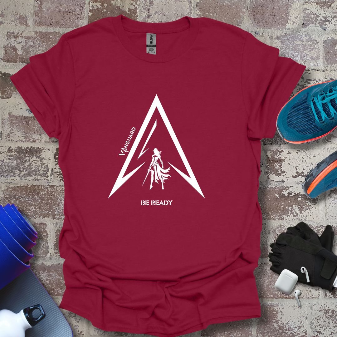Vanguard Athletics Designs Collection - Woman's Warrior side spear white logo