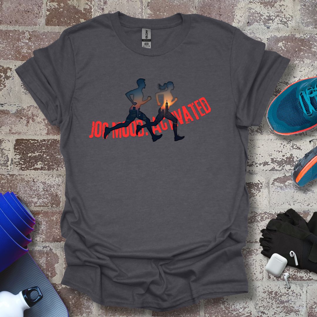 Motivational Running T-Shirt – " Jog mood: Activated"